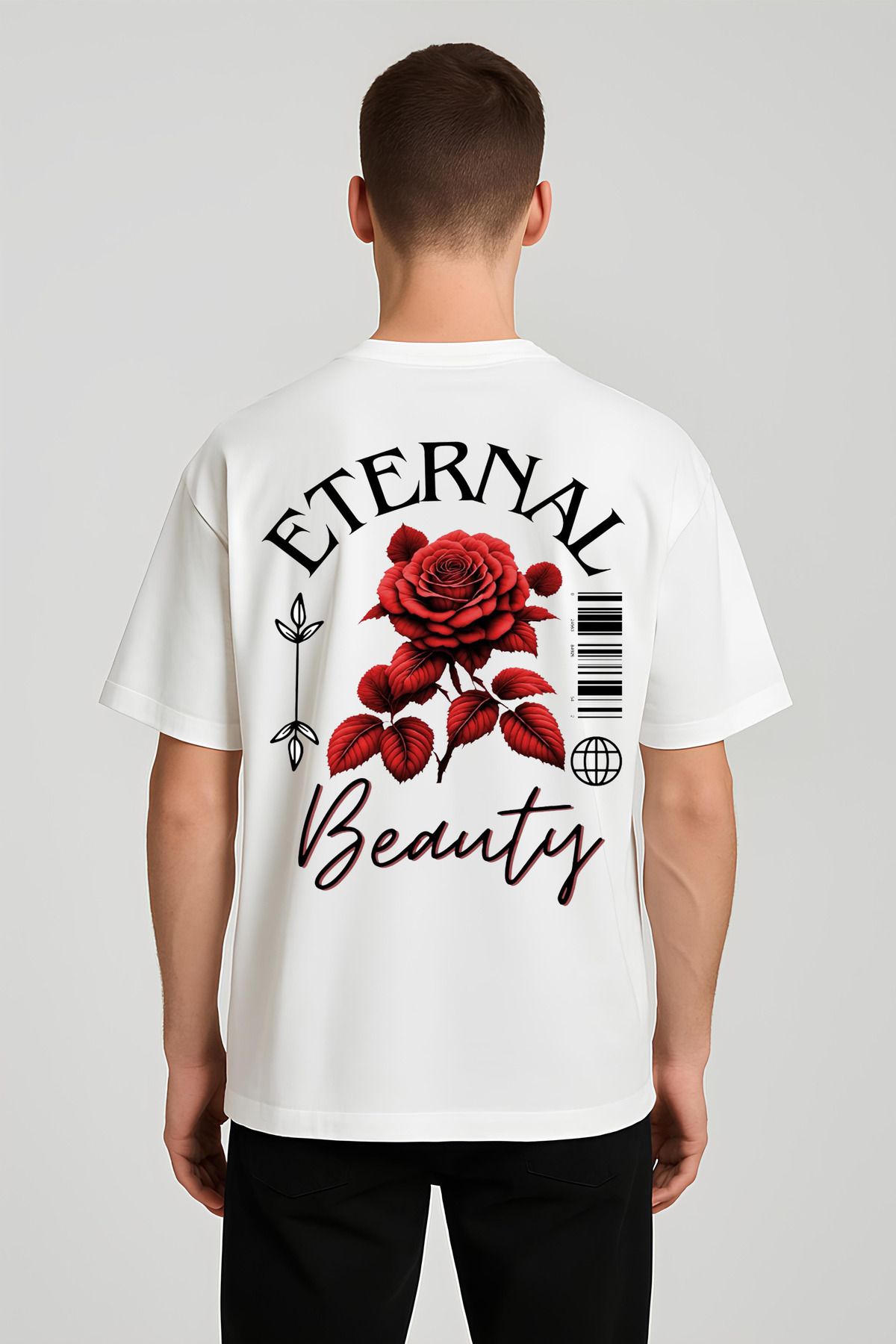 MODA Unisex Oversize Kalıp Eternal Baskılı T-Shirt