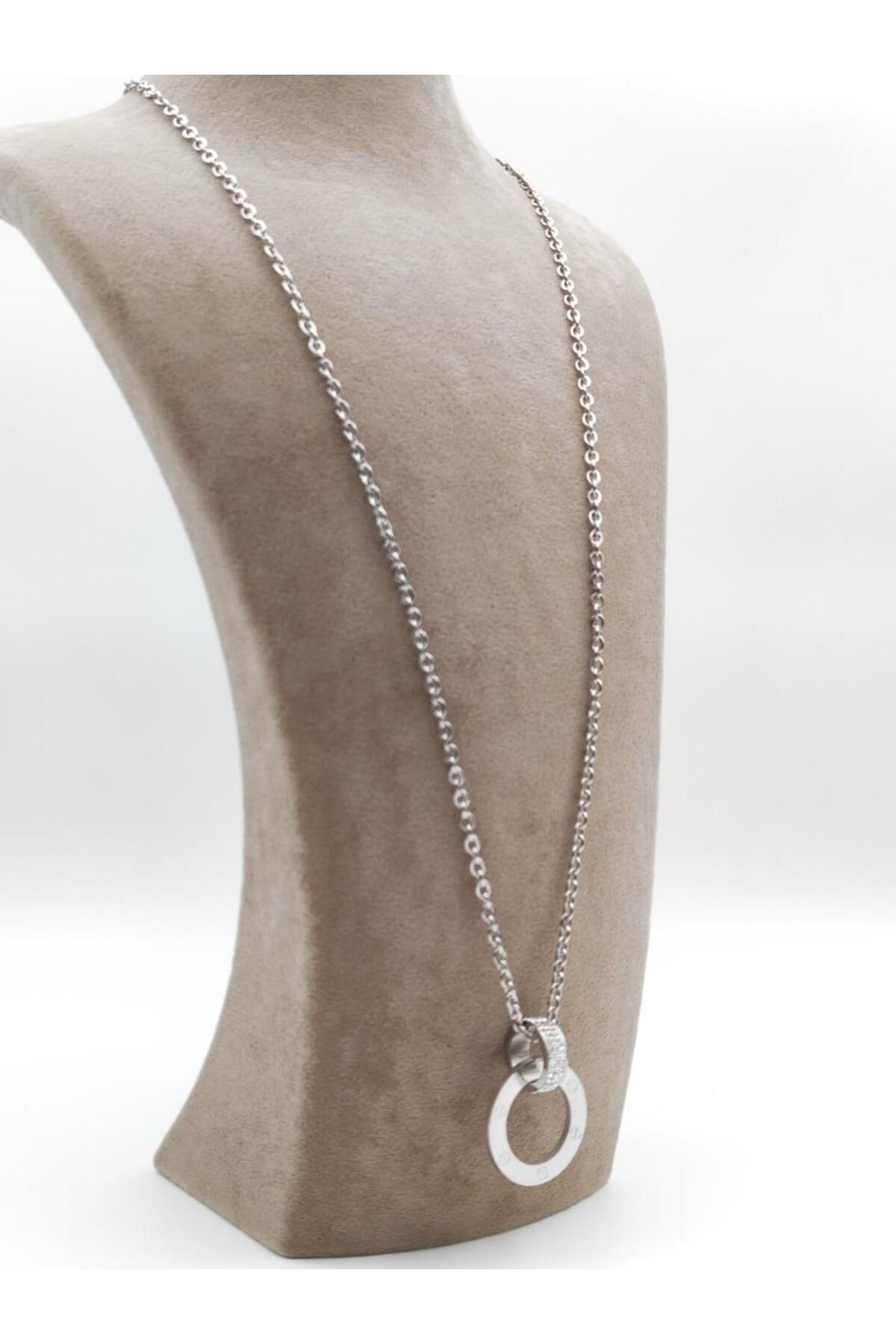 Nsl Jewels ÇİFT ÇEMBER UZUN KOLYE
