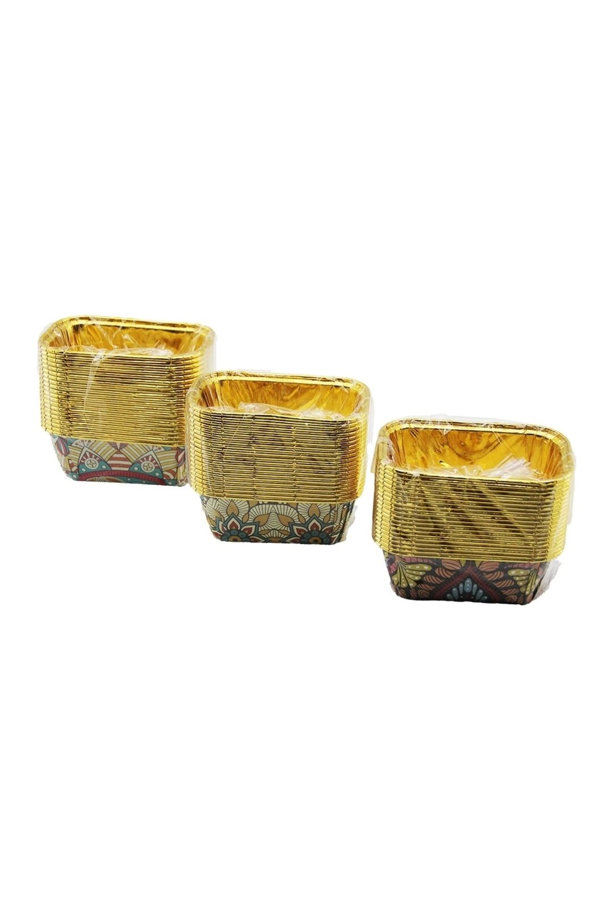 shopwave 20 PCS GOLD - FOLYOLUDİKDÖRTGEN - KALIN MUFFİN KAĞIT KEK KAPSÜLÜ (5047)