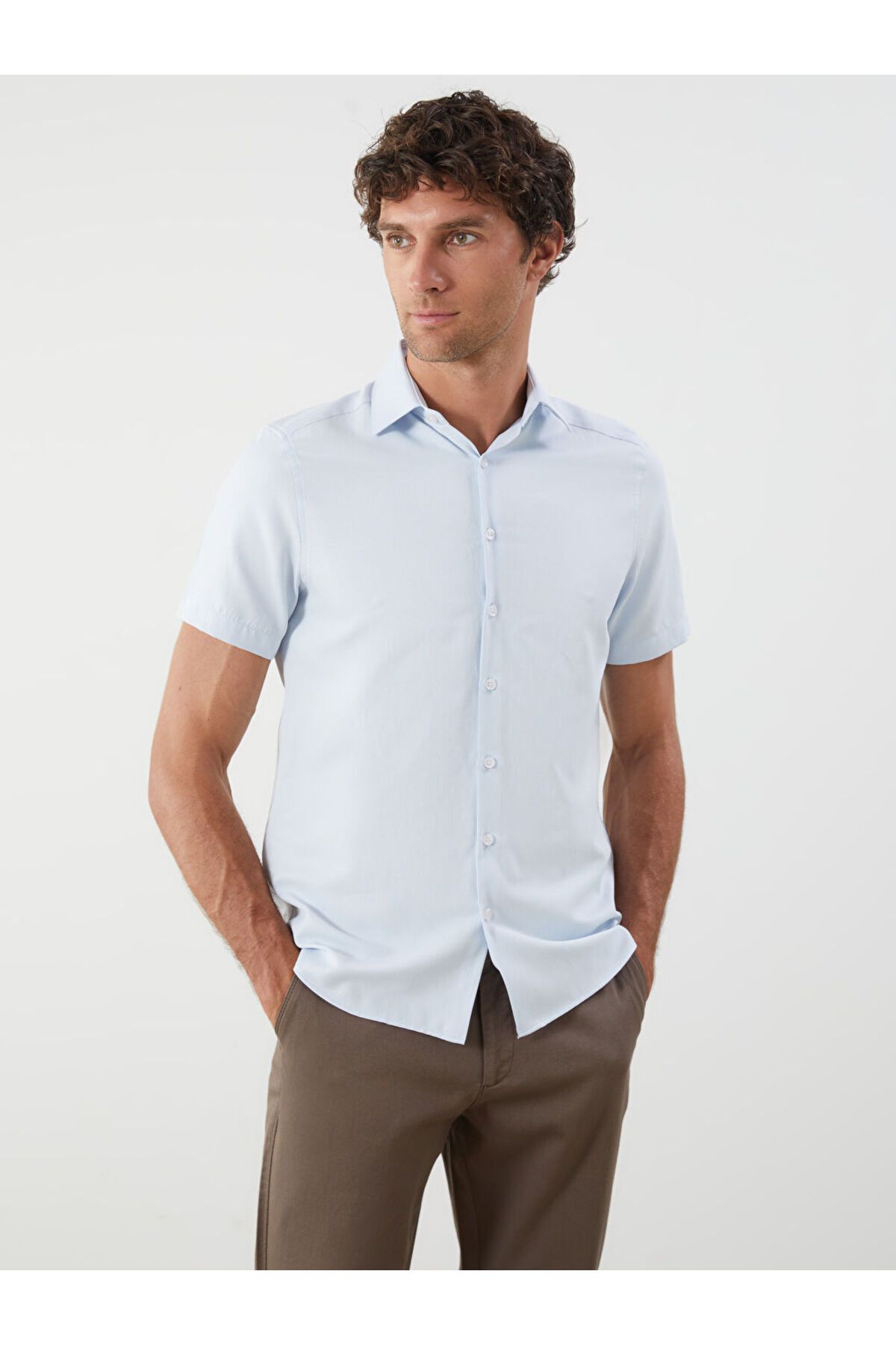 LC Waikiki LCWAIKIKI Formal Mavi Slim Fit Erkek Gömlek S5Q365Z8NVY25