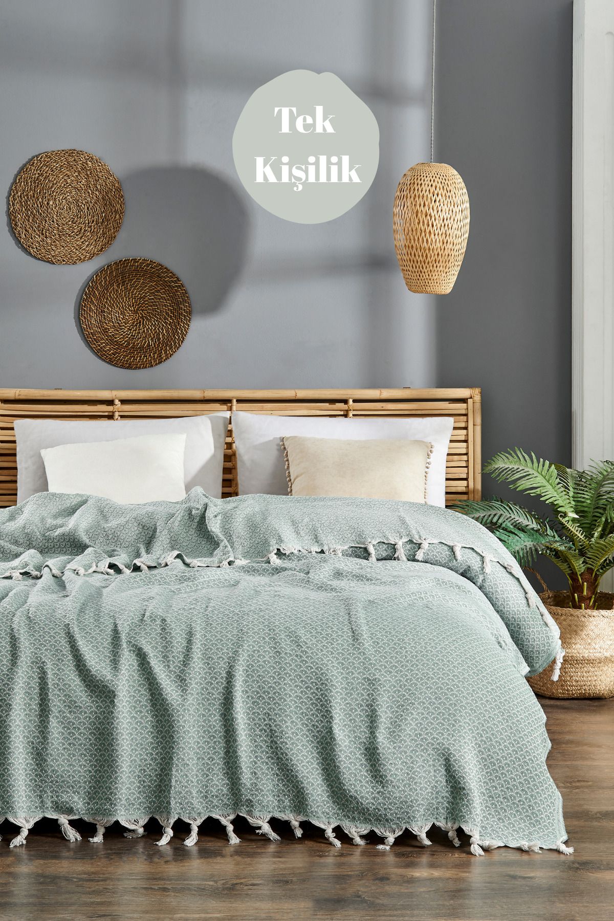 Casnack Yeliz Model Mint Tek Kişilik Pike 170x210cm