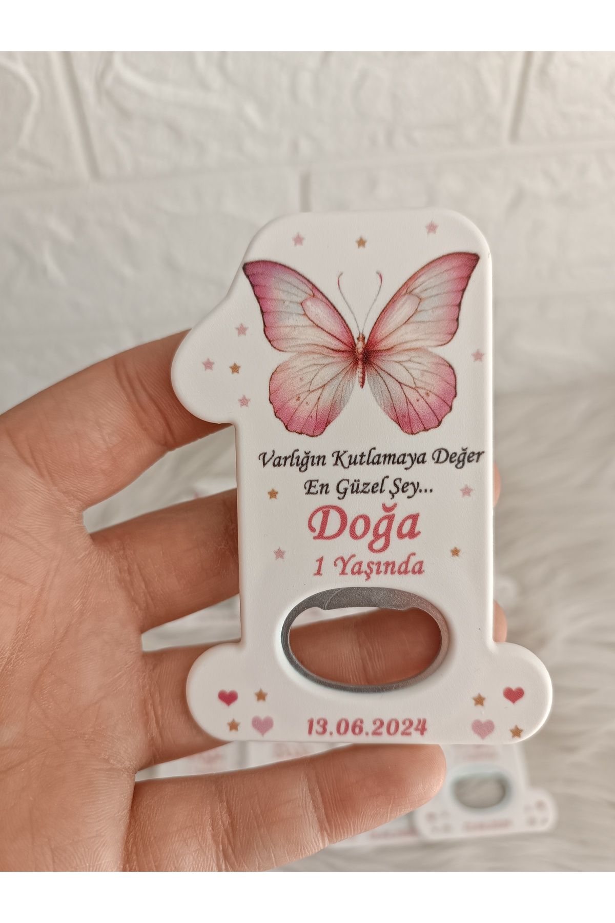 Doğrukan Hediyelik 10 adet kelebekli 1 rakam açacak yenidoğan doğum günü mevlüt hediyelikleri