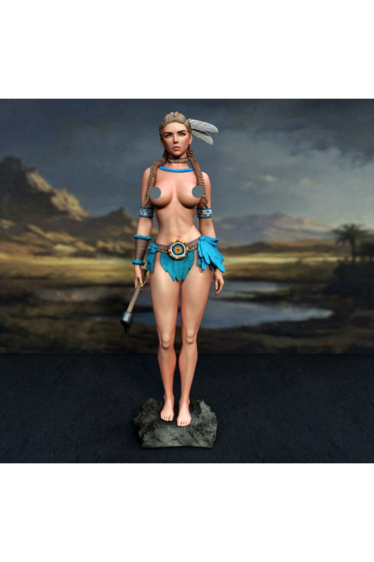 ValoriaConcept 🌿✨ Exclusive 3D Native Woman – Etnik Zarafetin Sanatı! ✨🌿