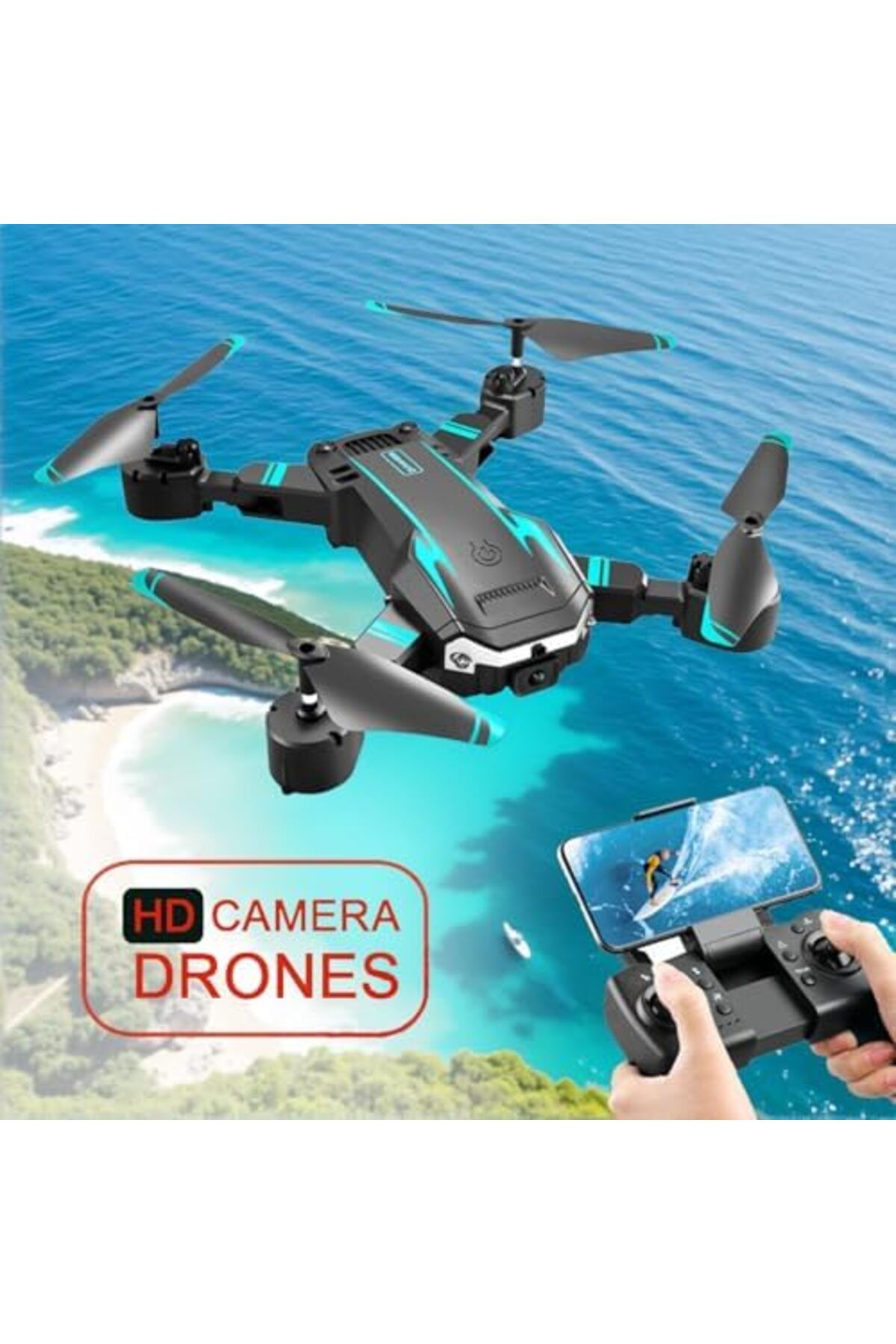 Generic-Drone with Camera, 1080p HD FPV Foldable Remote Control Drone, 360° Flips, Altitude Hold, One-Key T 8