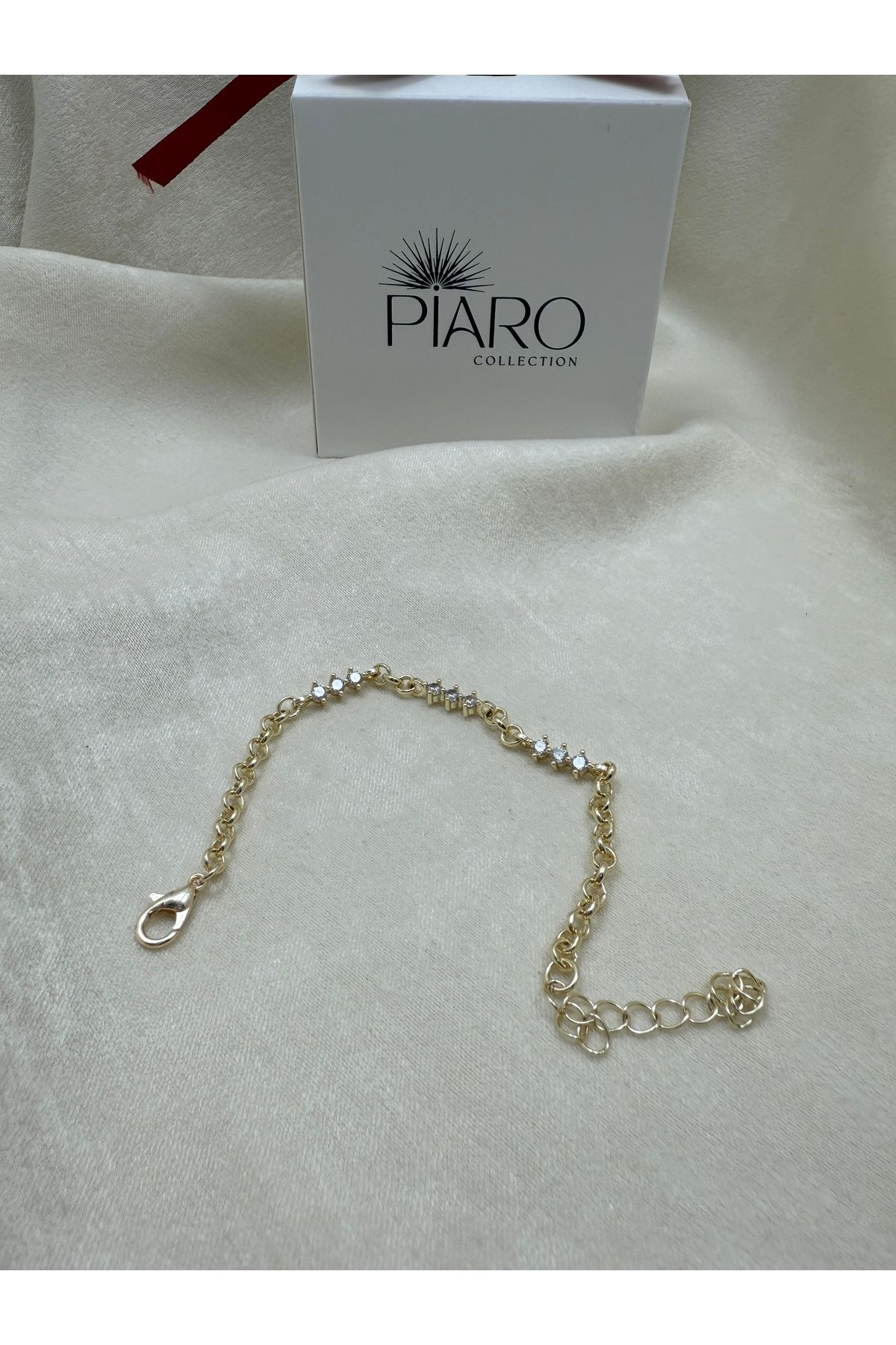 Piaro Collection Halka Zincir Zirkon Taşlı Çelik Bileklik