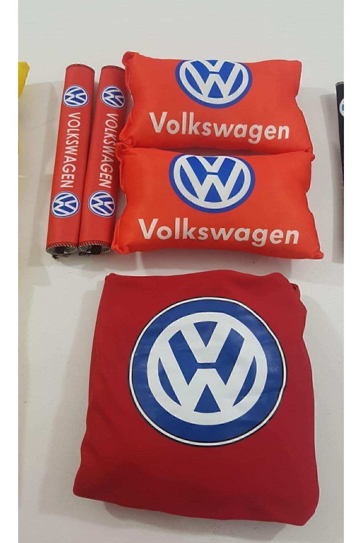 teknotrust Volkswagen ön ve arka servis kılıfı, boyun yastık, kemer ve çeki seti