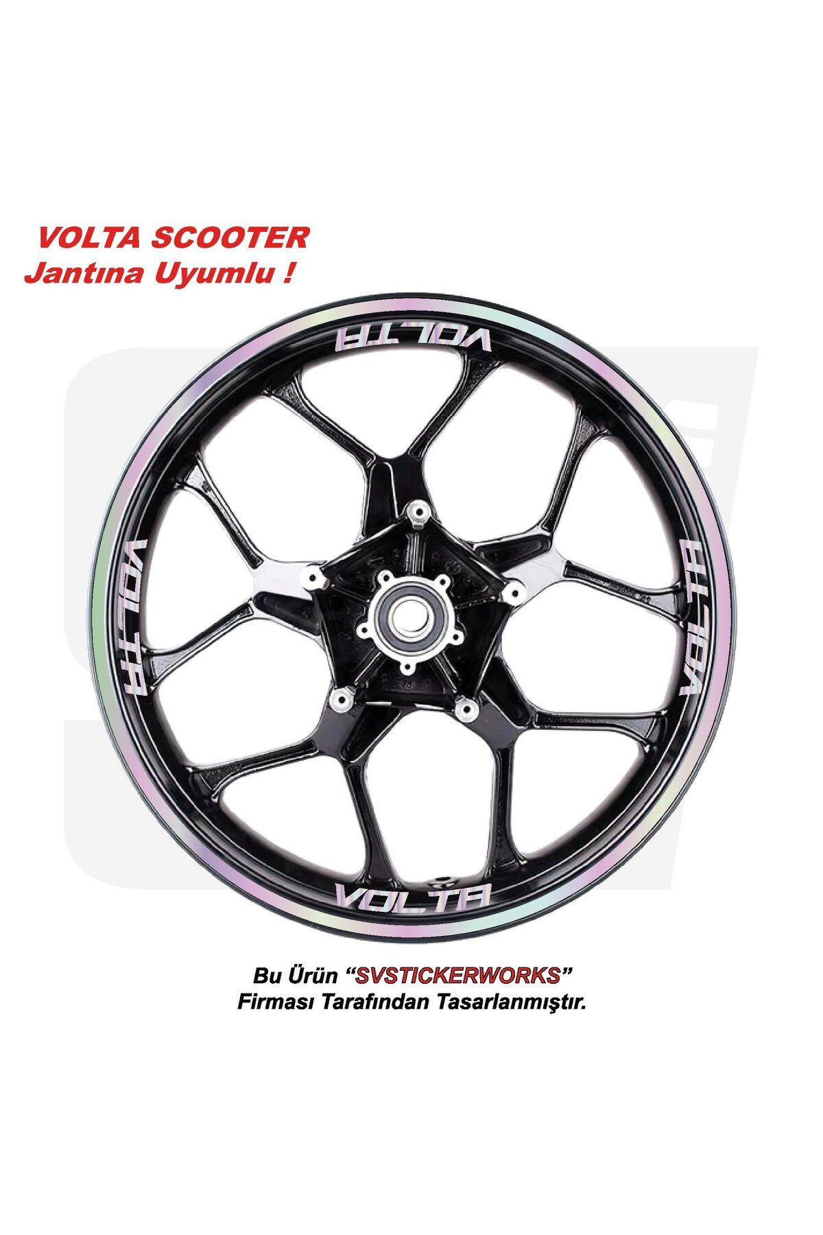 ARONA VOLTA Motosiklet Jant Şeridi 32'Li Set Sticker Etiket Modeli
