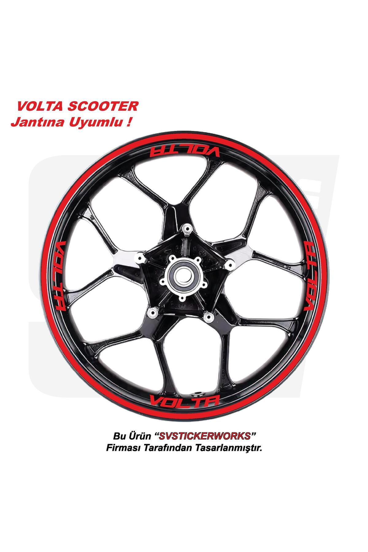 ARONA VOLTA Motosiklet Jant Şeridi 32'Li Set Sticker Etiket Modeli