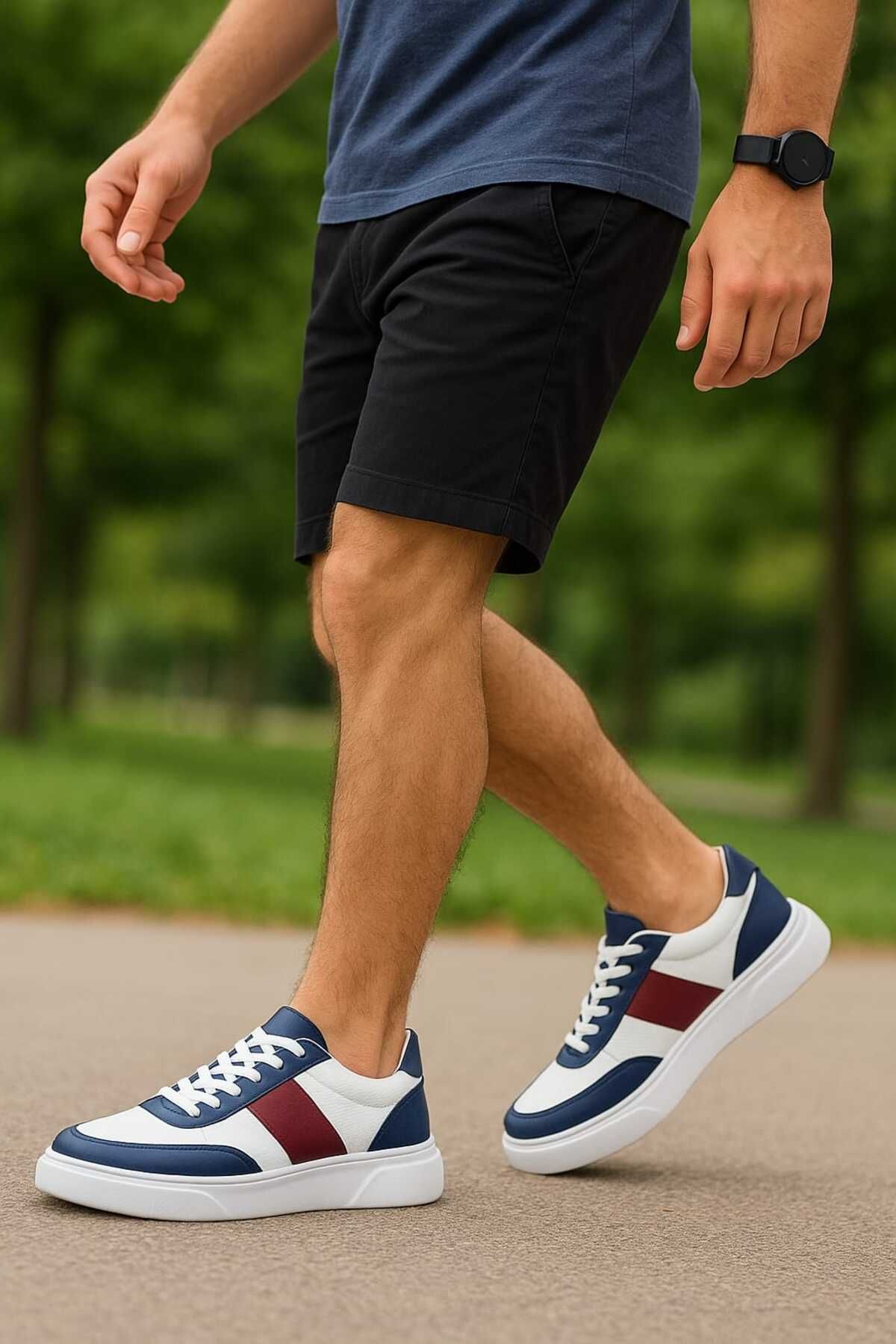 Growish GR311 Hakiki Yumuşak Deri Eva Taban Süet Şeritli Erkek Sneaker Ayakkabı