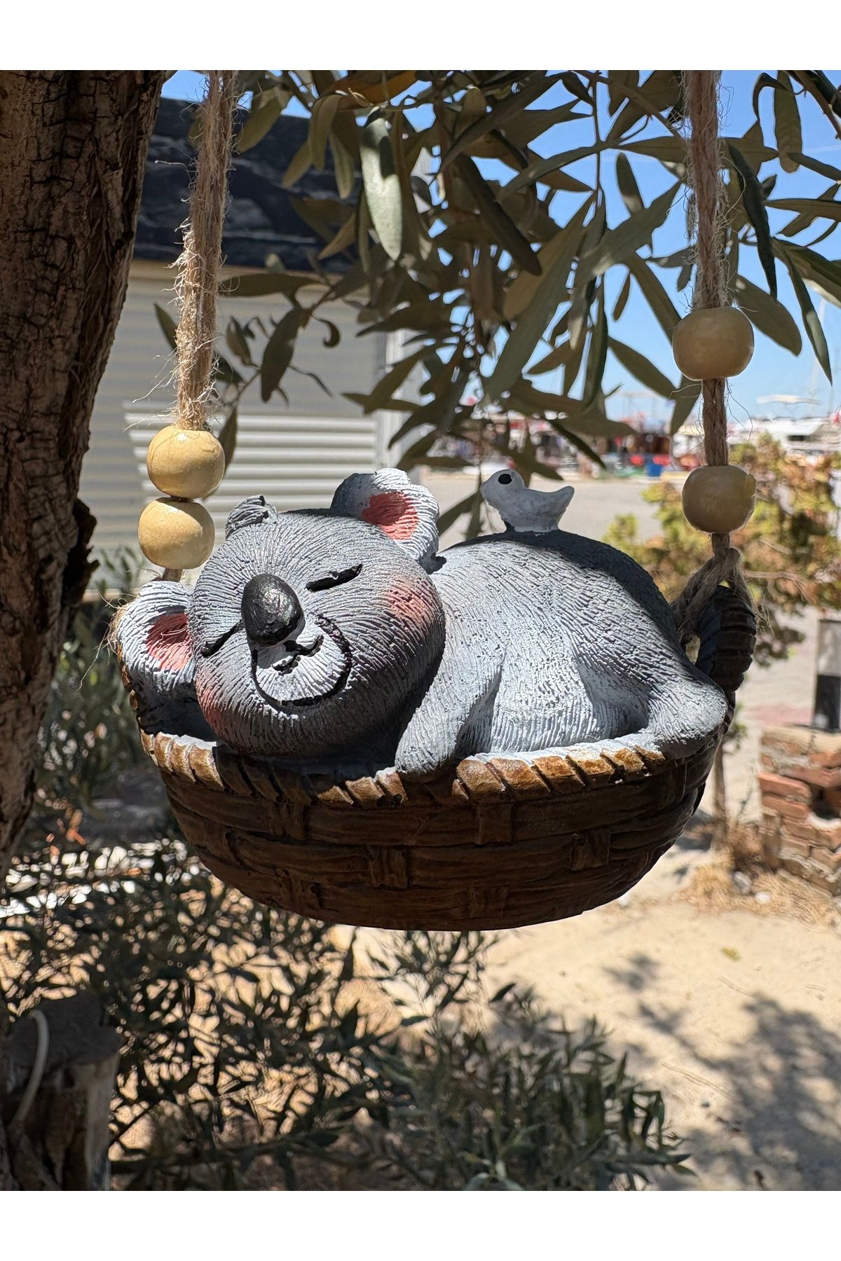 cemfa Sallanan Polyester Koala Duvar Balkon Bahçe Süsü