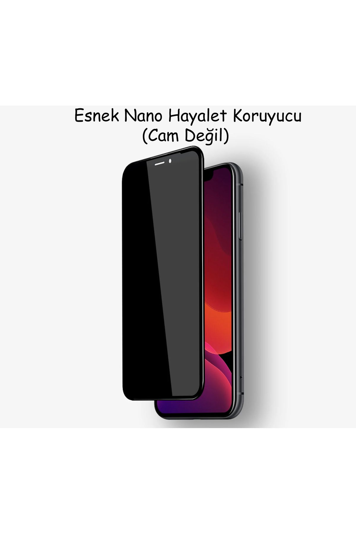 EDELFU iPhone 11 Hayalet Şeffaf Nano Koruyucu Film Parlak (Cam Değil) Ekran Koruyucu
