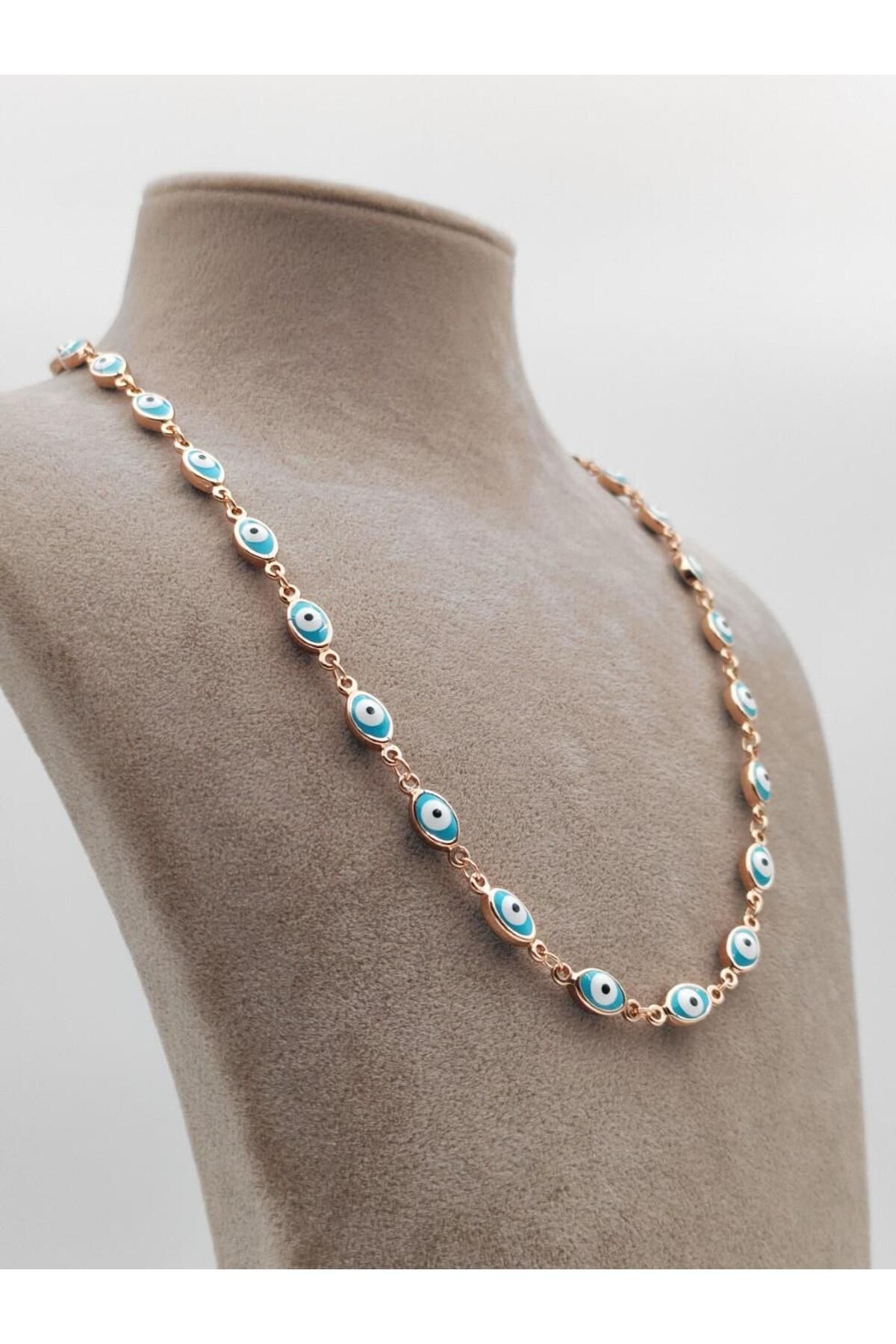 Nsl Jewels ÇELİK DAMLA NAZAR BONCUKLU KOLYE