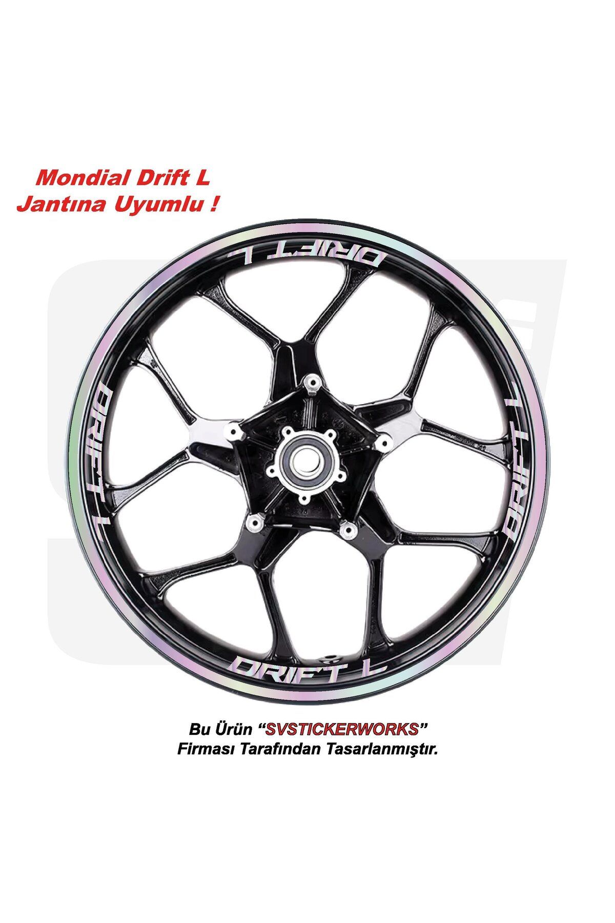 ARONA Mondial DRİFT L 125 Motosiklet Jant Şeridi 32'Li Set Sticker Etiket Modeli