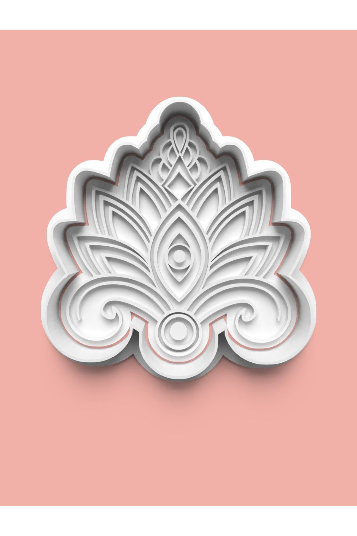 AKTASTORE Lotus Mandala Kurabiye Kalıbı Ve Şeker Hamuru Kalıbı