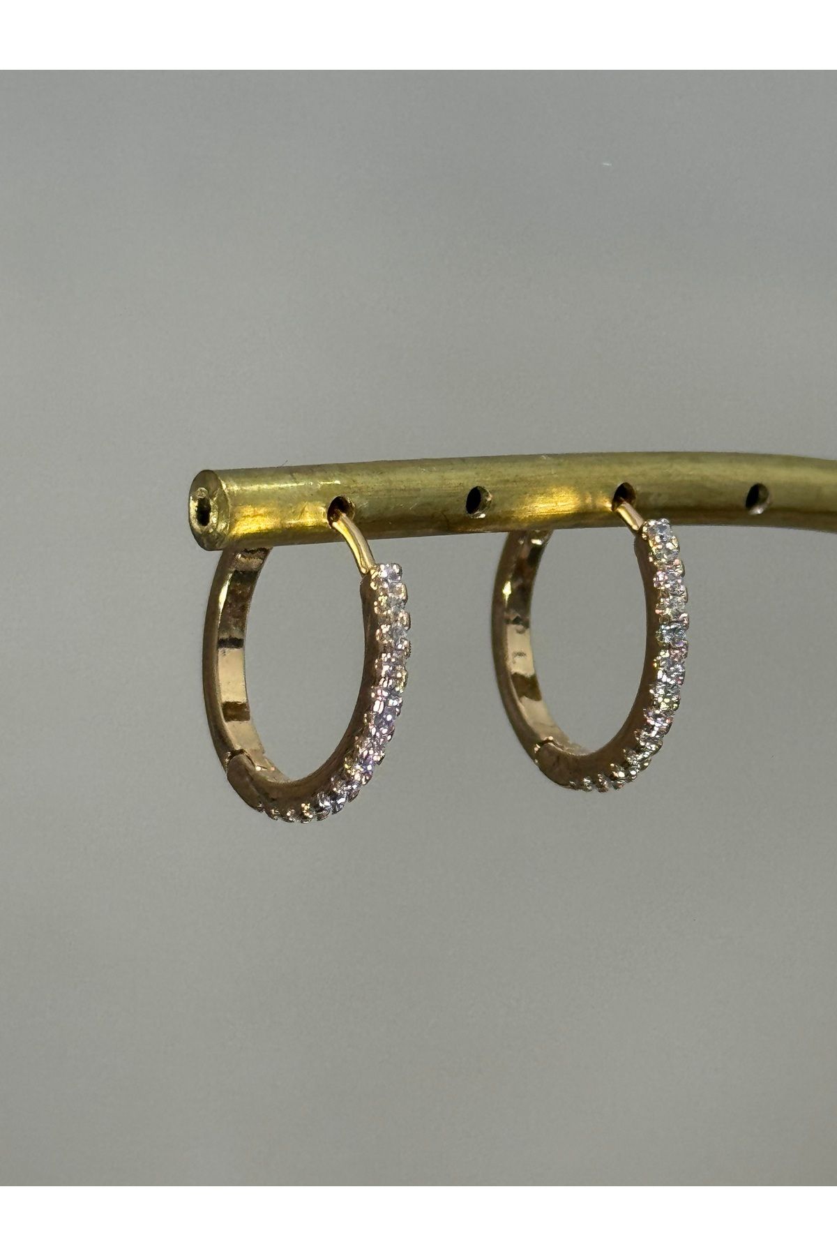 XUPING JEWELRY 18K zirkon taşlı gold küpe paslanmaz kararmaz