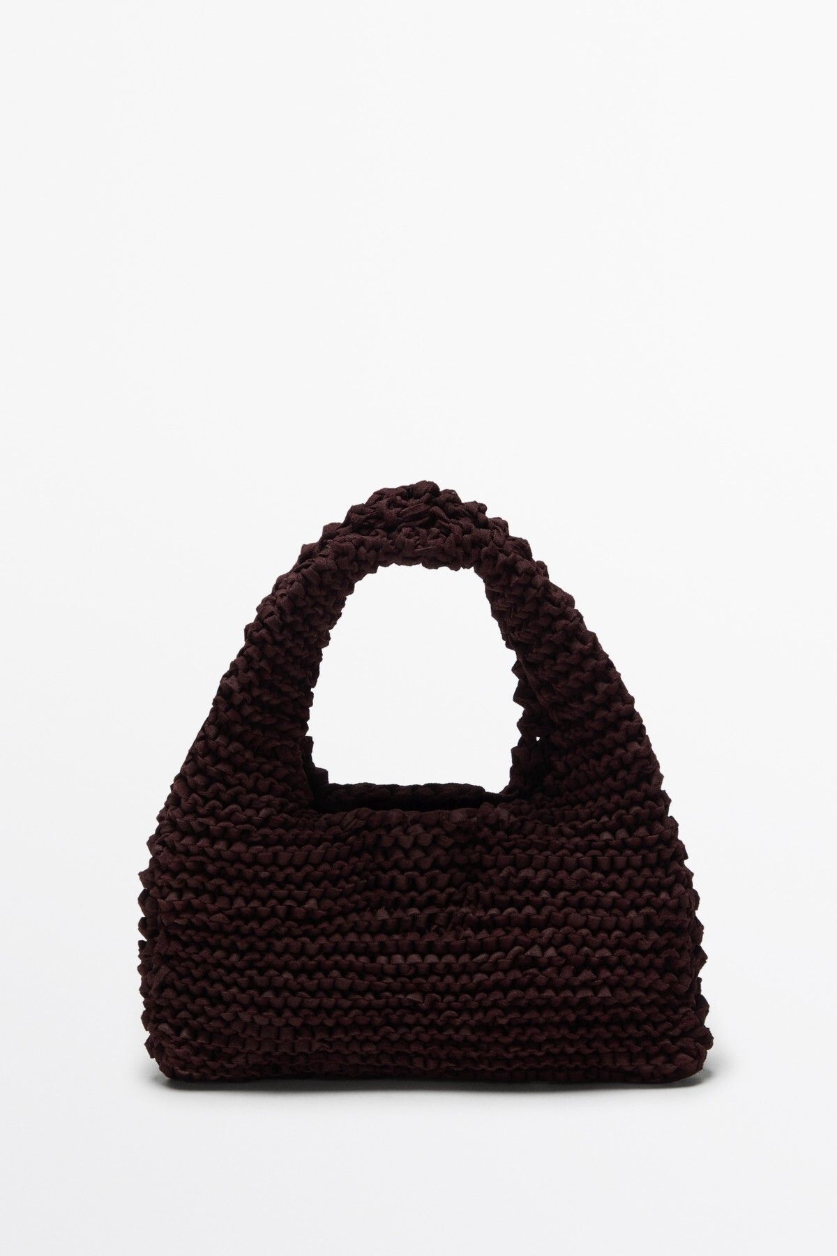 Massimo Dutti Mini kalın süet kroşe çanta - Limited Edition