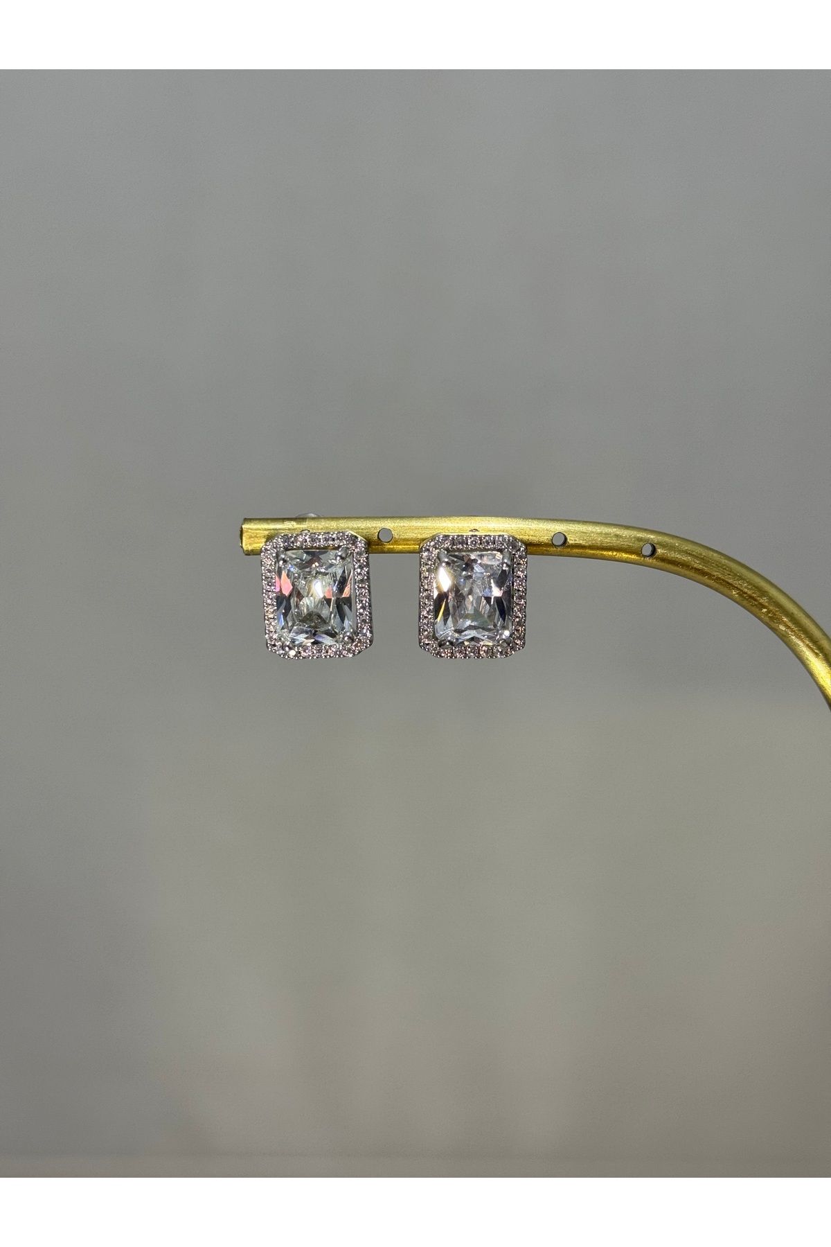 XUPING JEWELRY 316L baget zirkon taşlı çelik küpe paslanmaz kararmaz