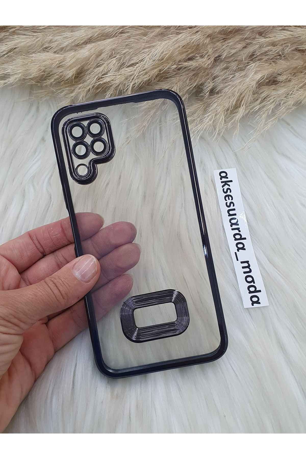 ZB Aksesuarda Moda HUAWEİ P40 LİTE Uyumlu Kamera Lensli Logo Detaylı Lazer Kesim Kılıf