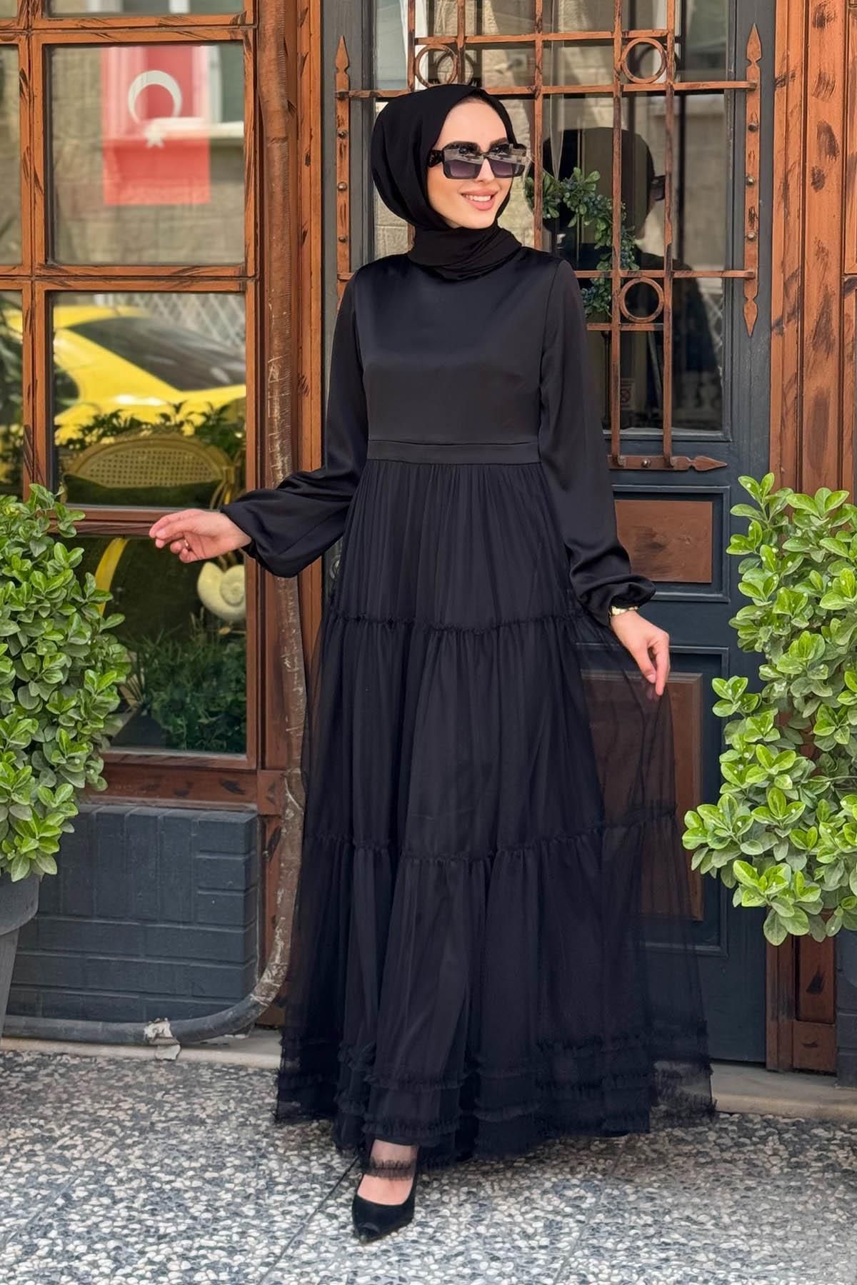 Nurcan Çetin Elbise 10159 Siyah