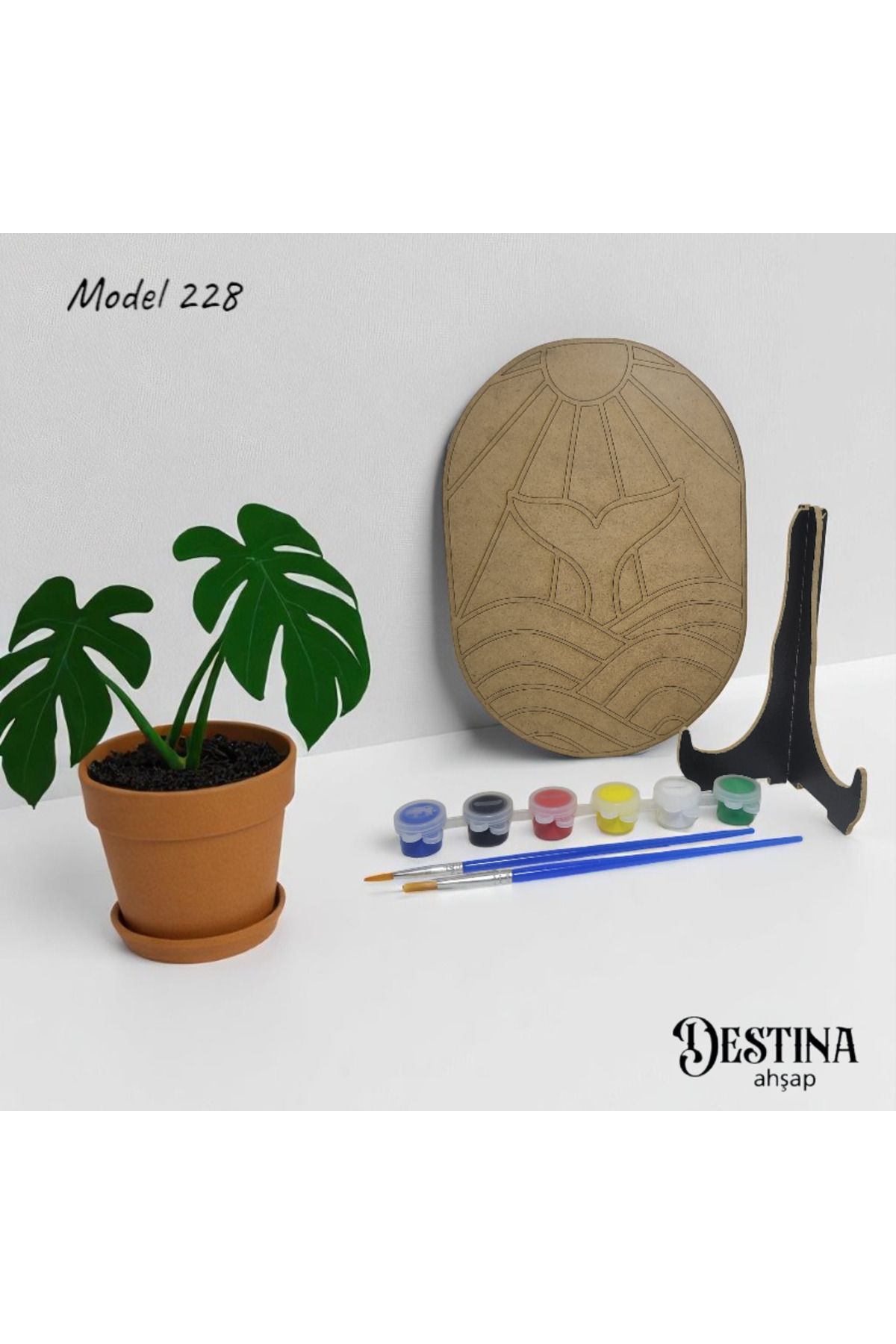 Destina Ahşap Mandala Boyama Seti- Ahşap Boyama - Model 228