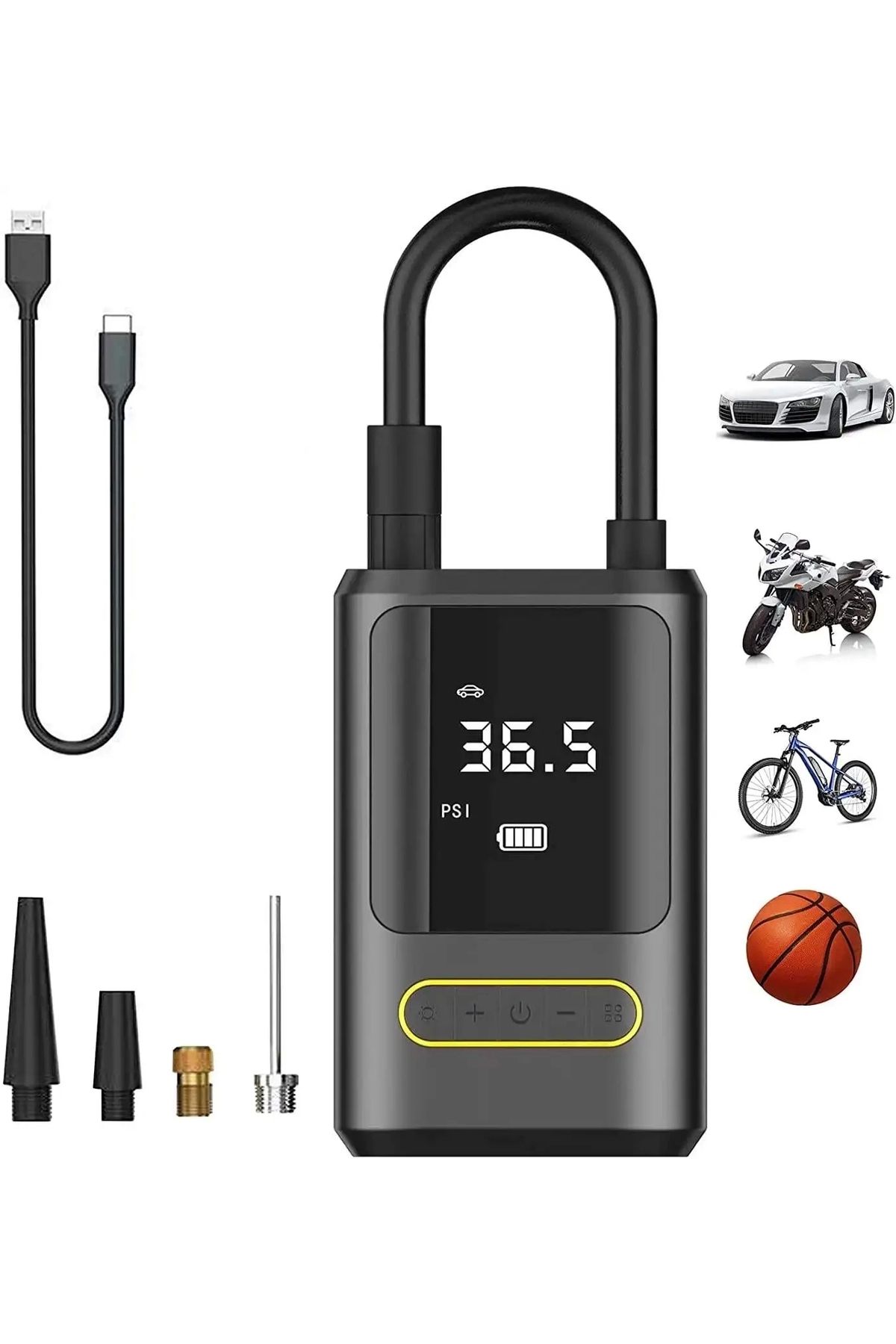 No8 Home Ka-760 Kablosuz Oto Araç Mini 4000mah 150 Psı Işıklı Oto Hava Kompresörü
