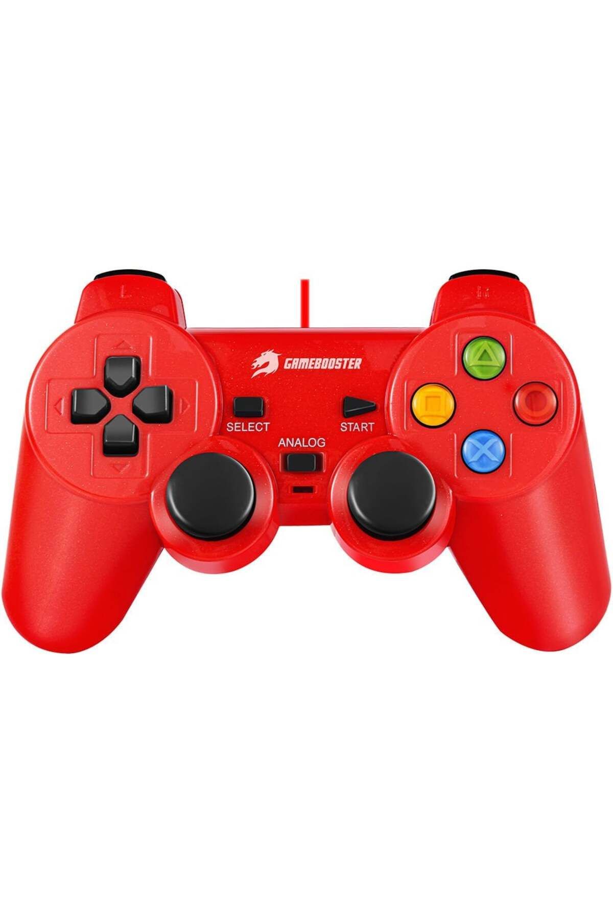 GAMEBOOSTER GB-J101R Kırmızı Kablolu Titreşimli Gamepad (PC Uyumlu)