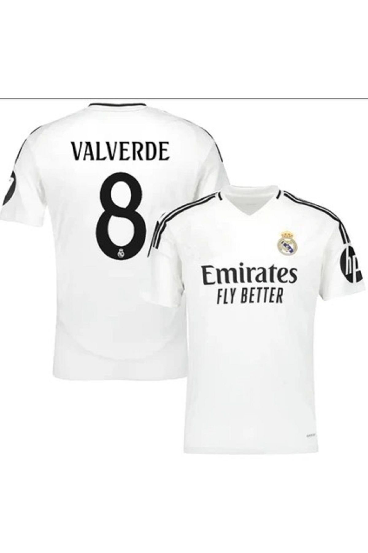 After Party R.e.a.l Madridd 2024/25 Yeni Sezon Federico Valverde Alternatif Forması (beyaz) vs spor atlet