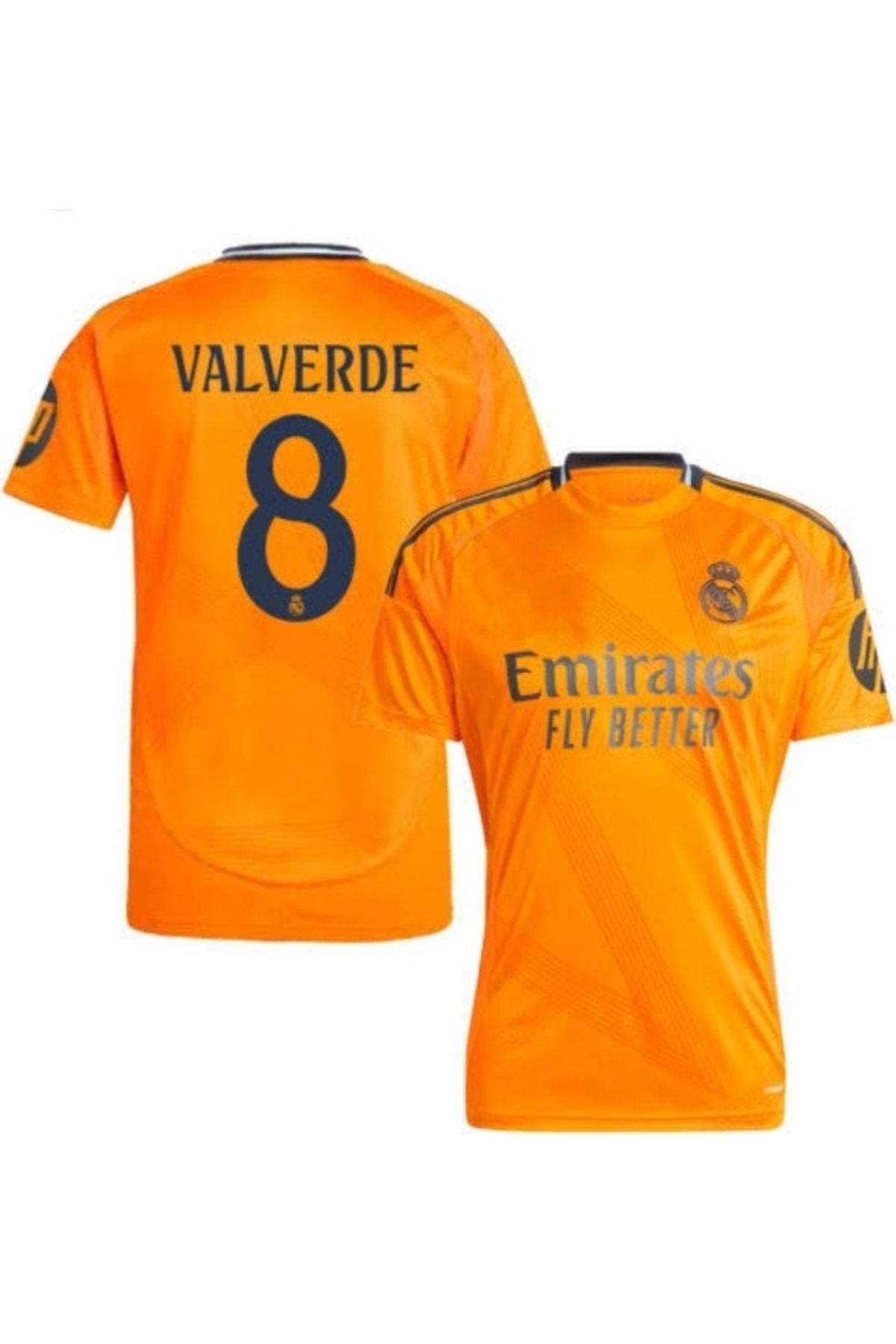 After Party R.e.a.l Madridd 2024/25 Yeni Sezon Federico Valverde Alternatif Forması (turuncu) vs spor atlet