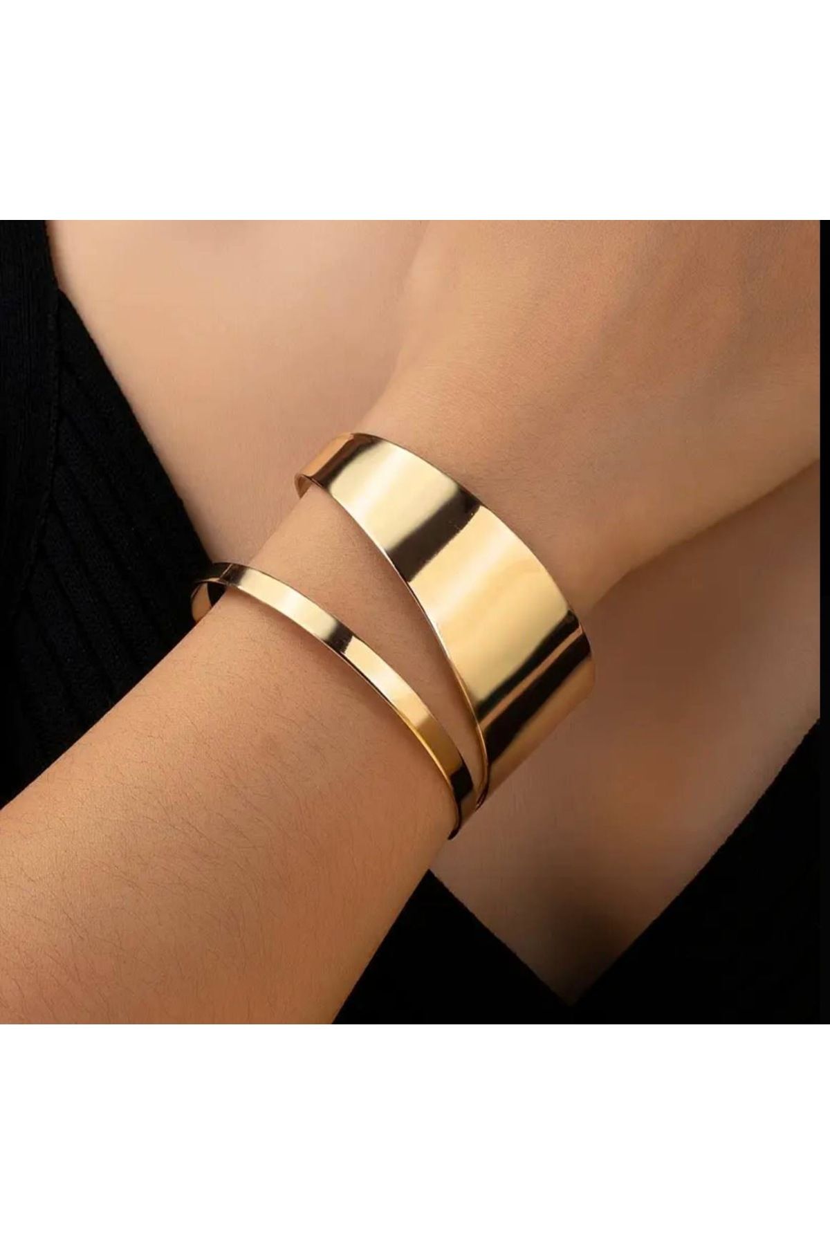 STEELVA Ayarlanabilir Metal Gold Bileklik