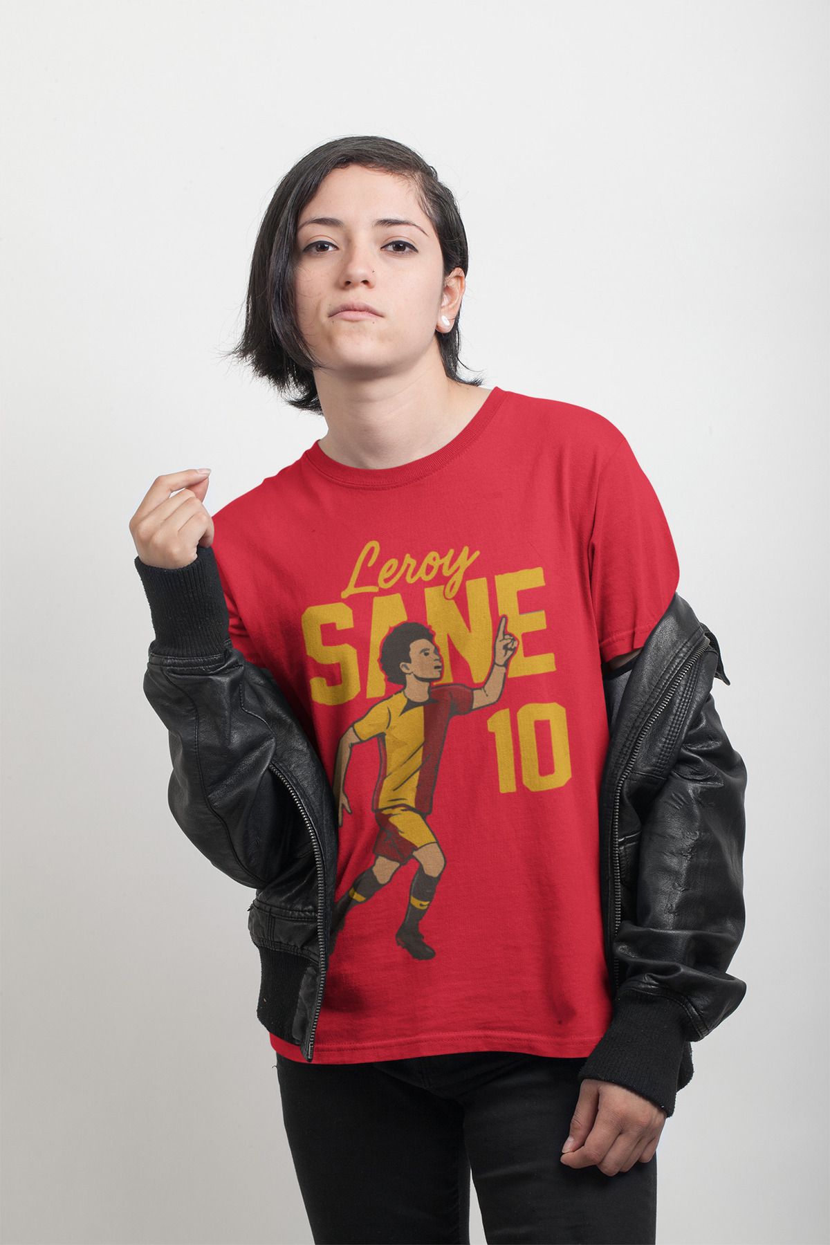 Biy Store Galatasaray lorey Sane karikatür forma futbol baskılı unisex kısa kollu erkek tişört kadın tshirt