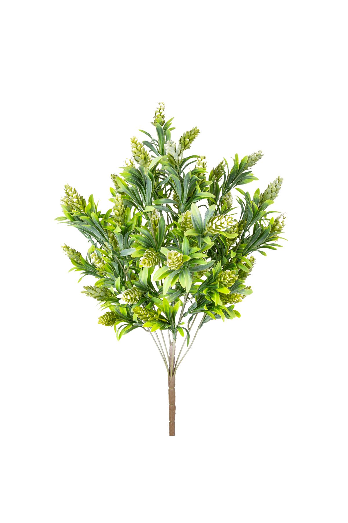 Elioure Krem-yeşil yapay çiçekli bitki, 55 cm, doğal görünümlü dekoratif detay