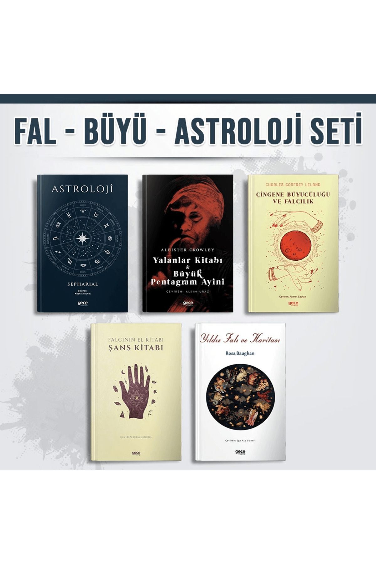 Gece Kitaplığı Fal Büyü Astroloji Seti (5 Kitap)