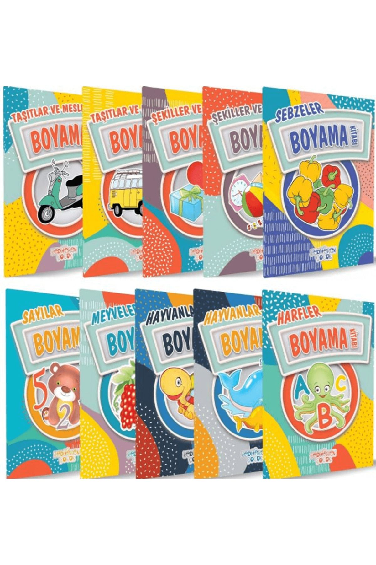Yediveren Çocuk Boyama Kitapları (10 Kitap Takım)