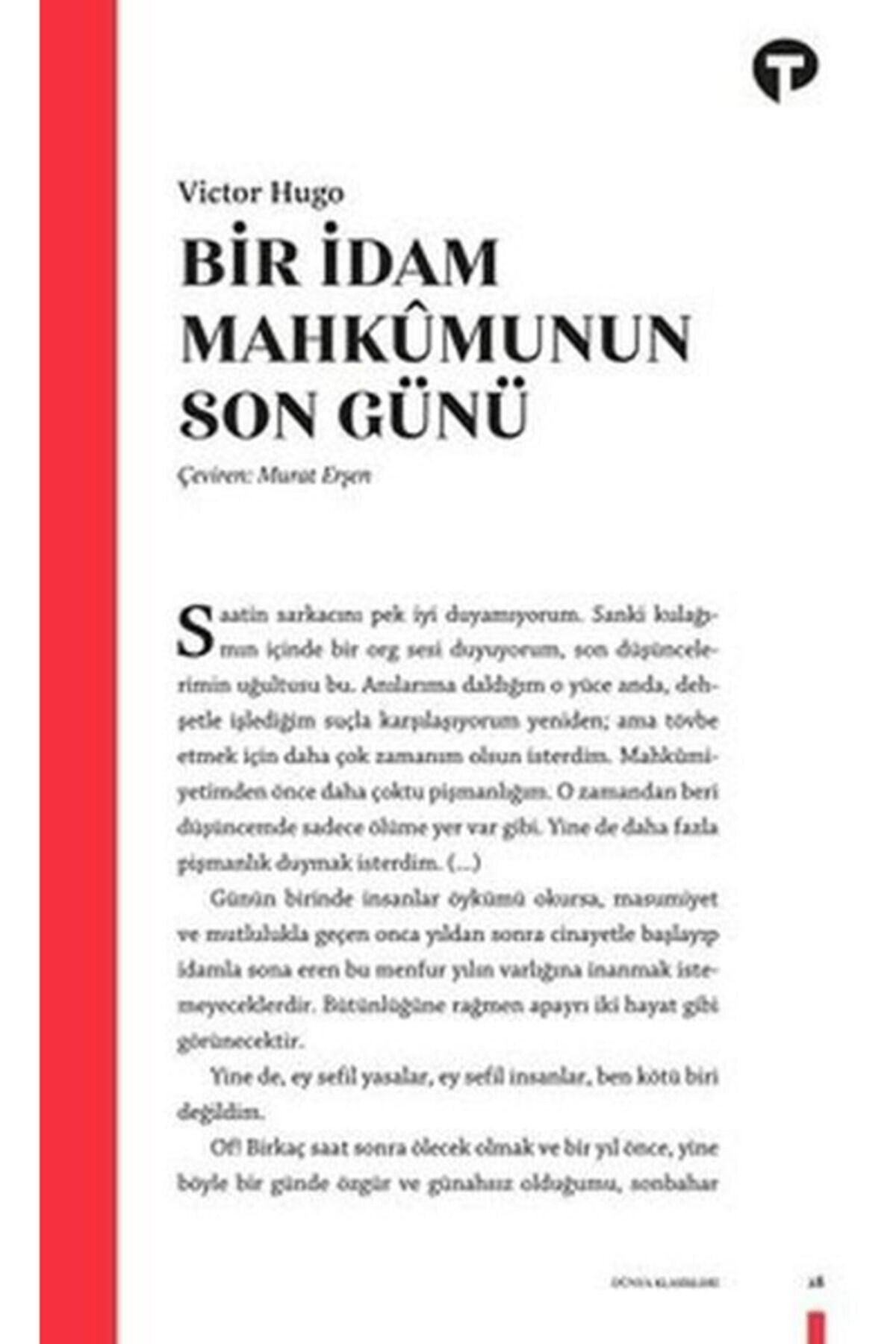 Turkuvaz Kitap Bir İdam Mahkumunun Son Günü