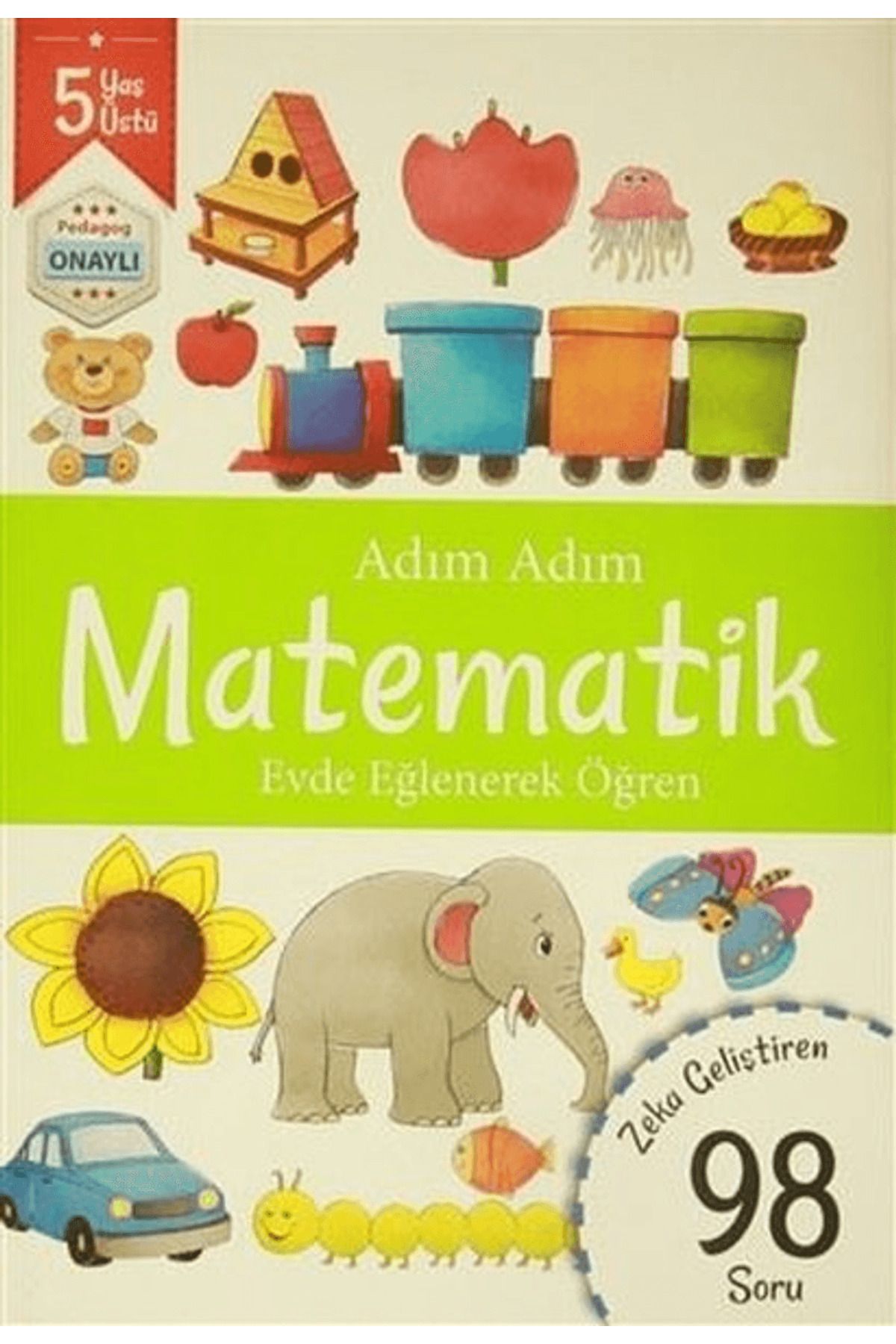 Revzen Kitap Adım Adım Matematik 5 Yaş - Zeka Geliştiren 98 Soru
