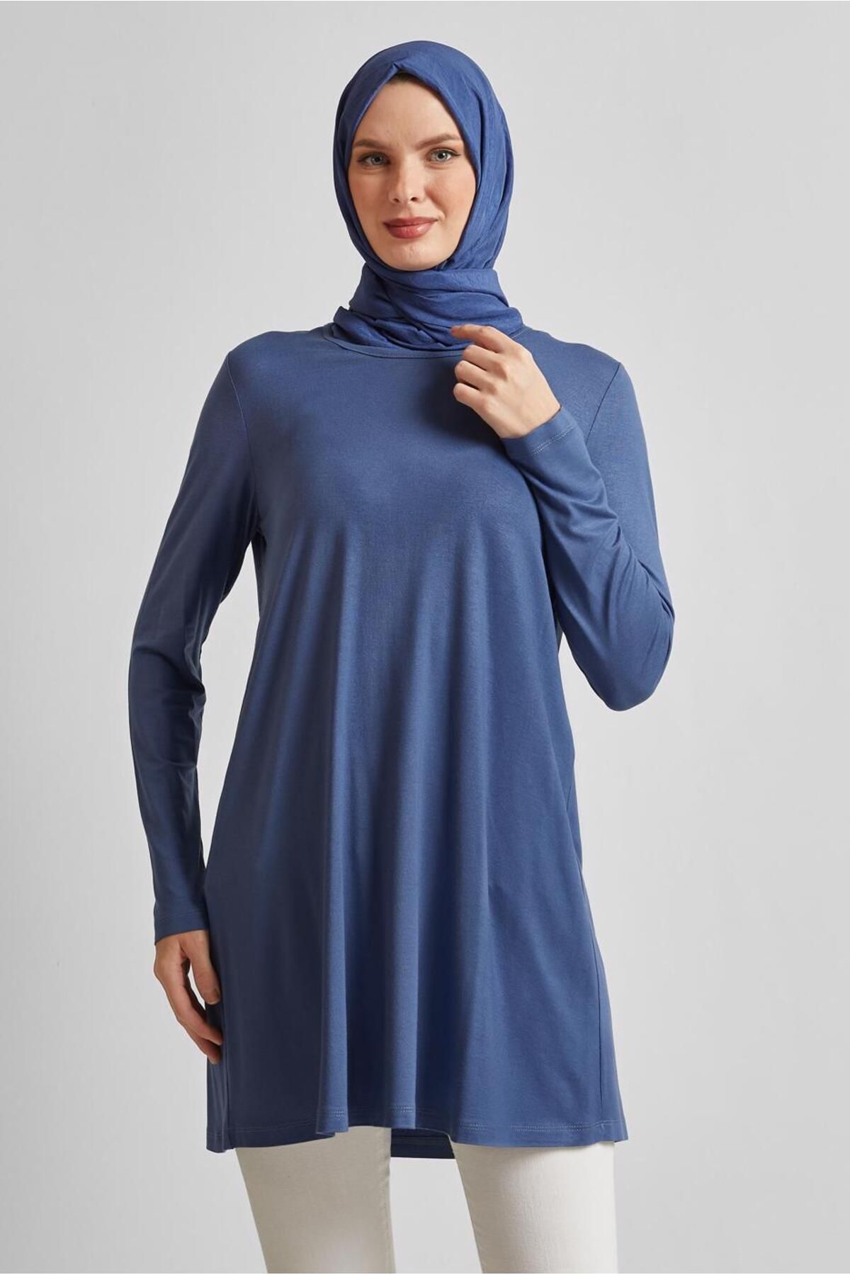 Alvina BİSİKLET YAKA TESETTÜR TUNİK 44788