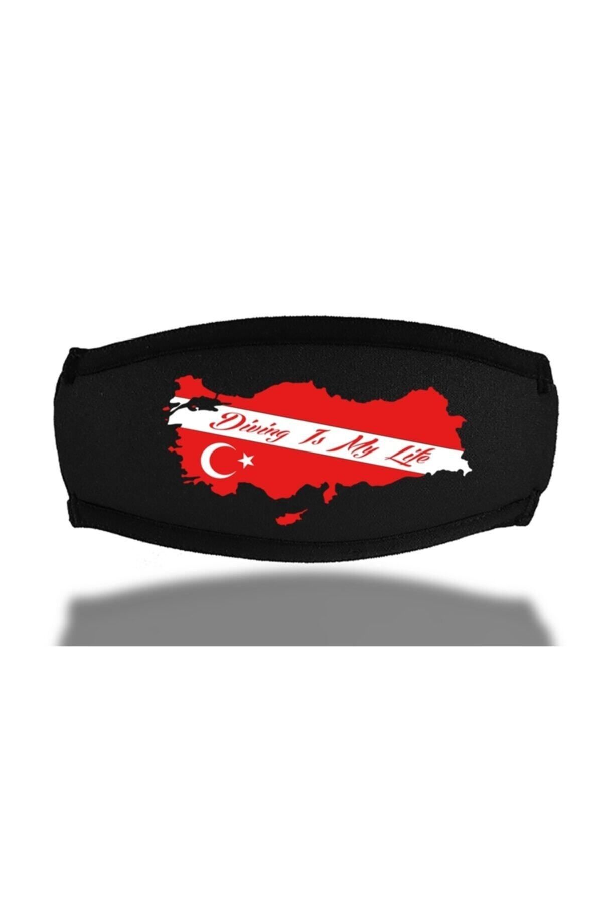 teknotrust Siyah Dalış Maskesi Bandı - Su Sporları İçin Konforlu ve Güvenli
