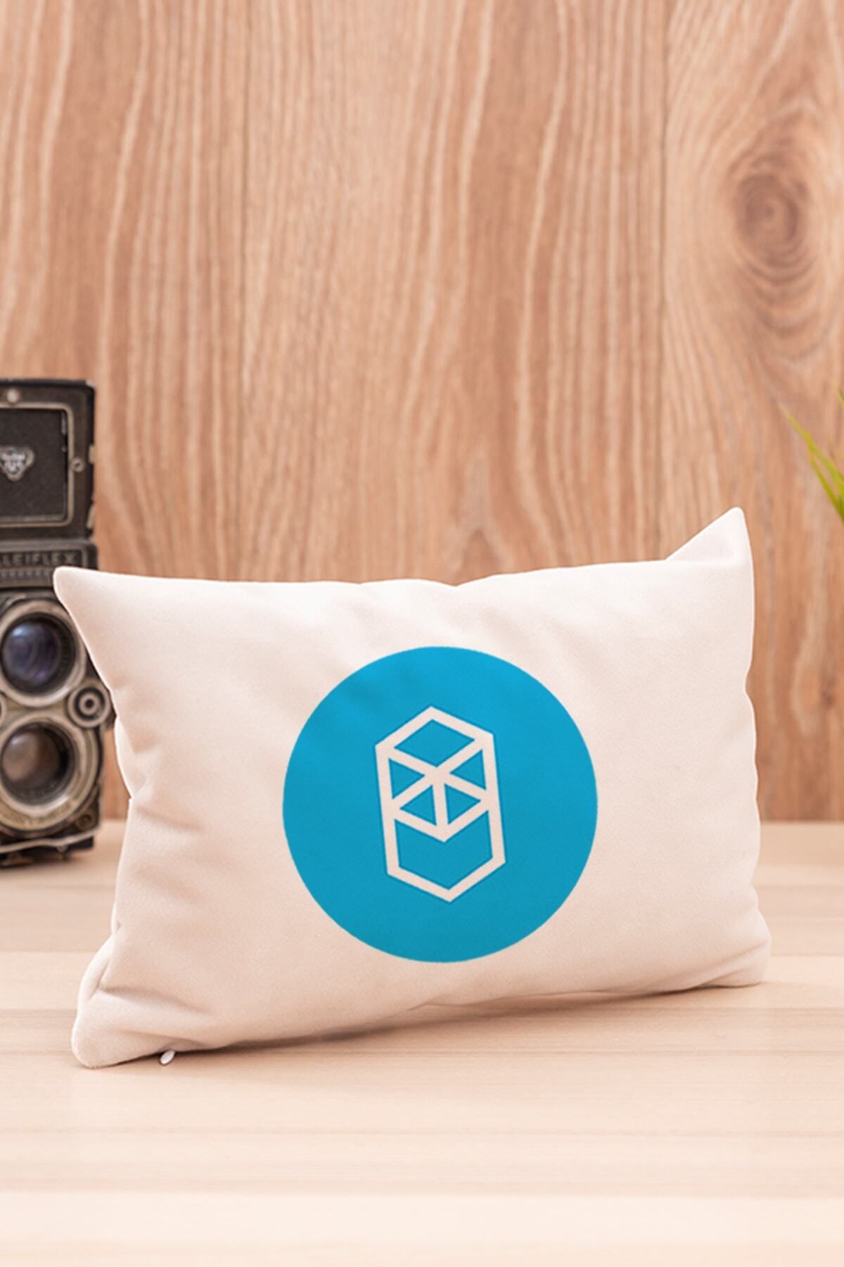 teknotrust Fantom coin logolu konforlu araç boyun yastığı, seyahatlere rahatlık katın