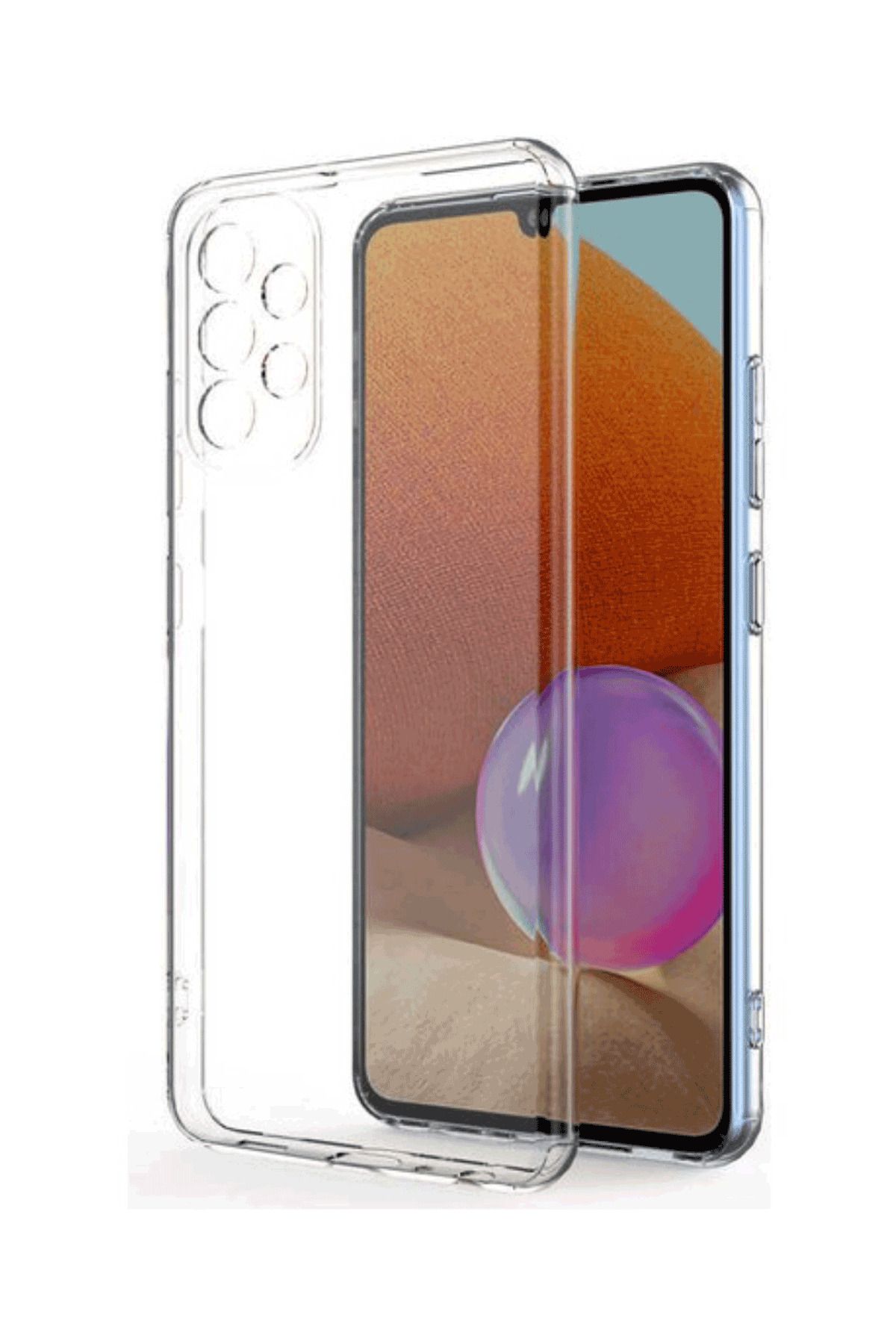 Tılsım Tekno Samsung Galaxy A32 4G Kılıf Kamera Korumalı Silikon Rubber Arka Kapak