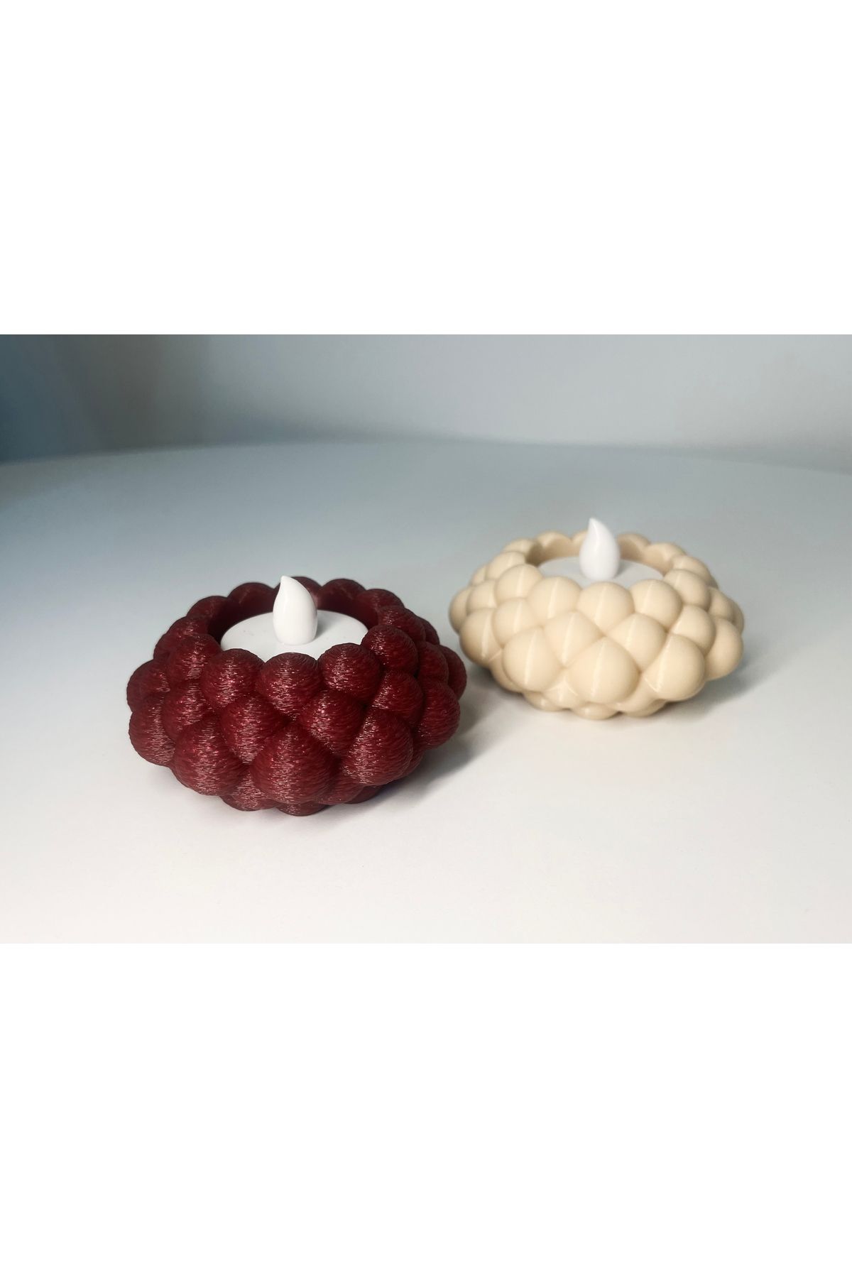 3D 2 Lİ BALONCUK MUMLUK / SUNUM / ÇAY KAHVE SAATİ