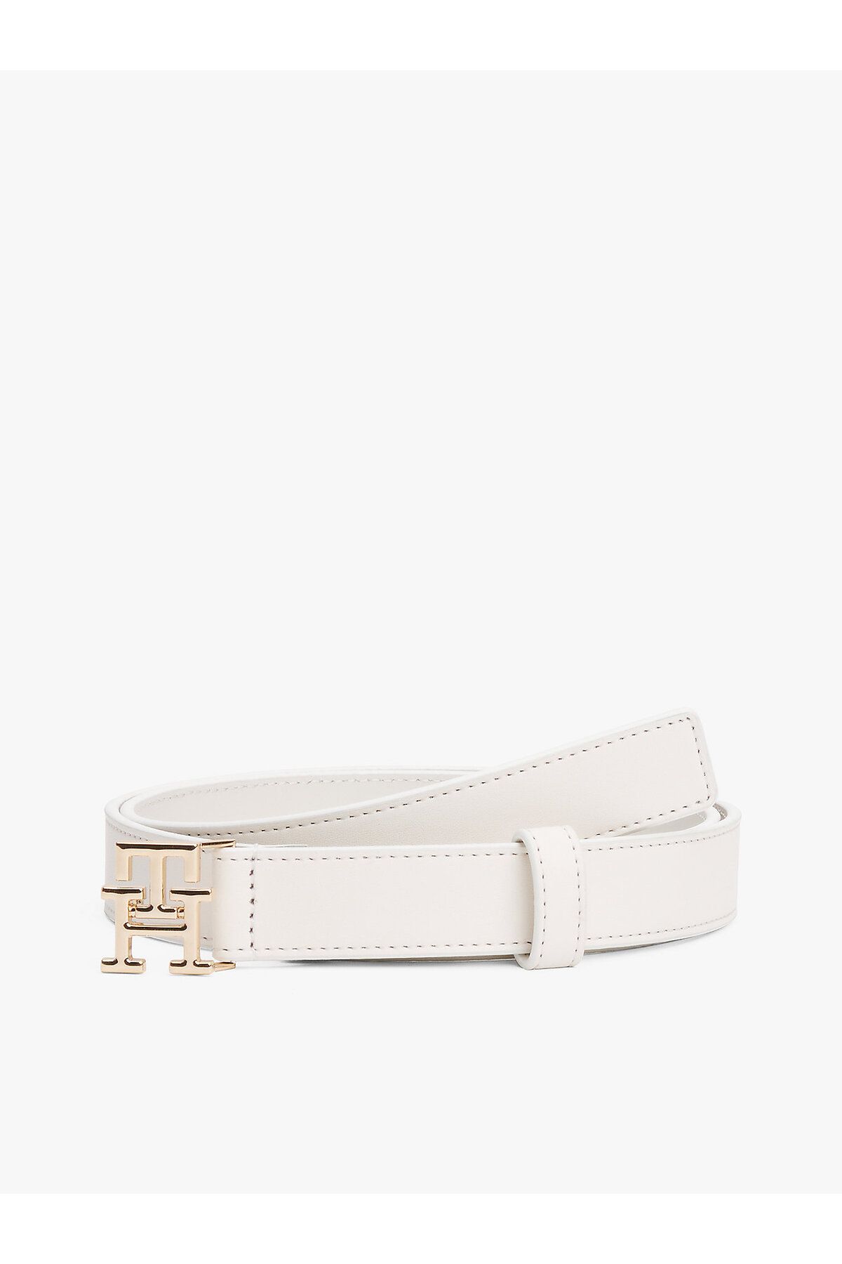 Tommy Hilfiger Modern TH Monogram Buckle Leather Belt