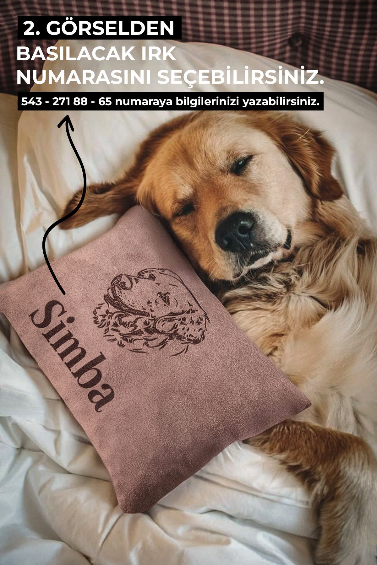 teknotrust Kişiye Özel Pembe Köpek Yastığı, Rahat ve Şık Uyku Arkadaşı