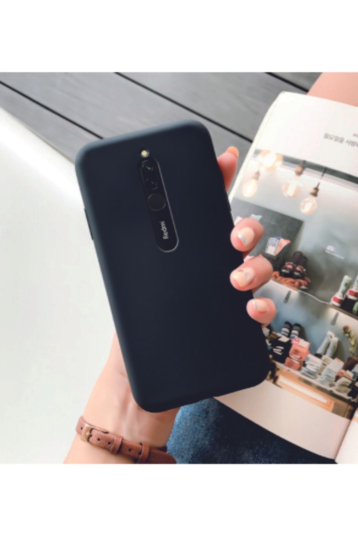 Tılsım Tekno Xiaomi Redmi 8 Kılıf Kamera Korumalı Silikon Rubber Arka Kapak