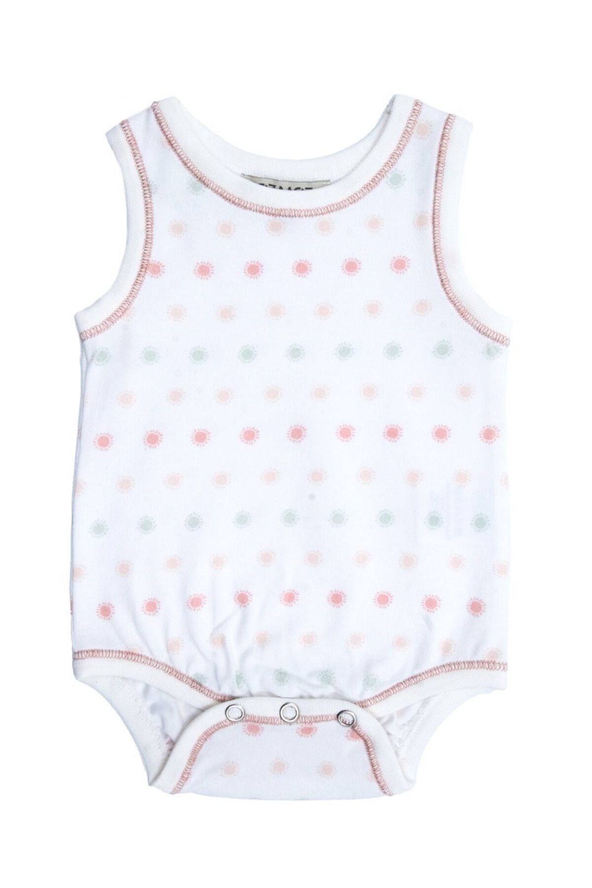 Ozmoz By Mukadder Özden Organik Güneş Desenli Kolsuz Kız Bebek Atlet Body