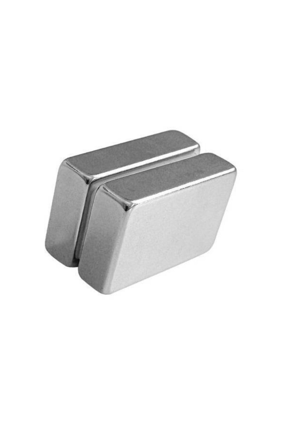 Elioure Güçlü 40x25x10mm Köşeli Neodyum Mıknatıs, 2'li Paket, Gri