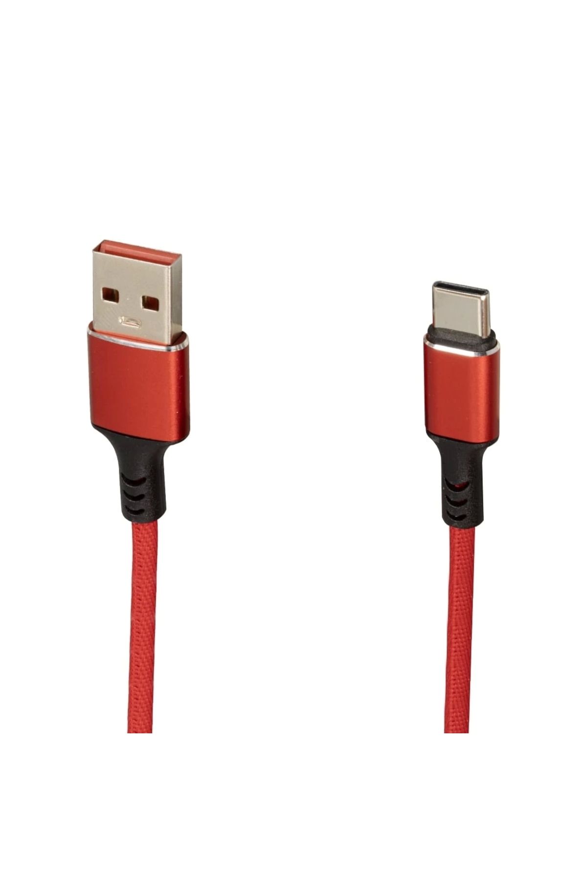 shopwave WK-22024 USB TO TYPE-C ÖRGÜLÜ KIRMIZI ŞARJ KABLOSU (NO:14) (5047)