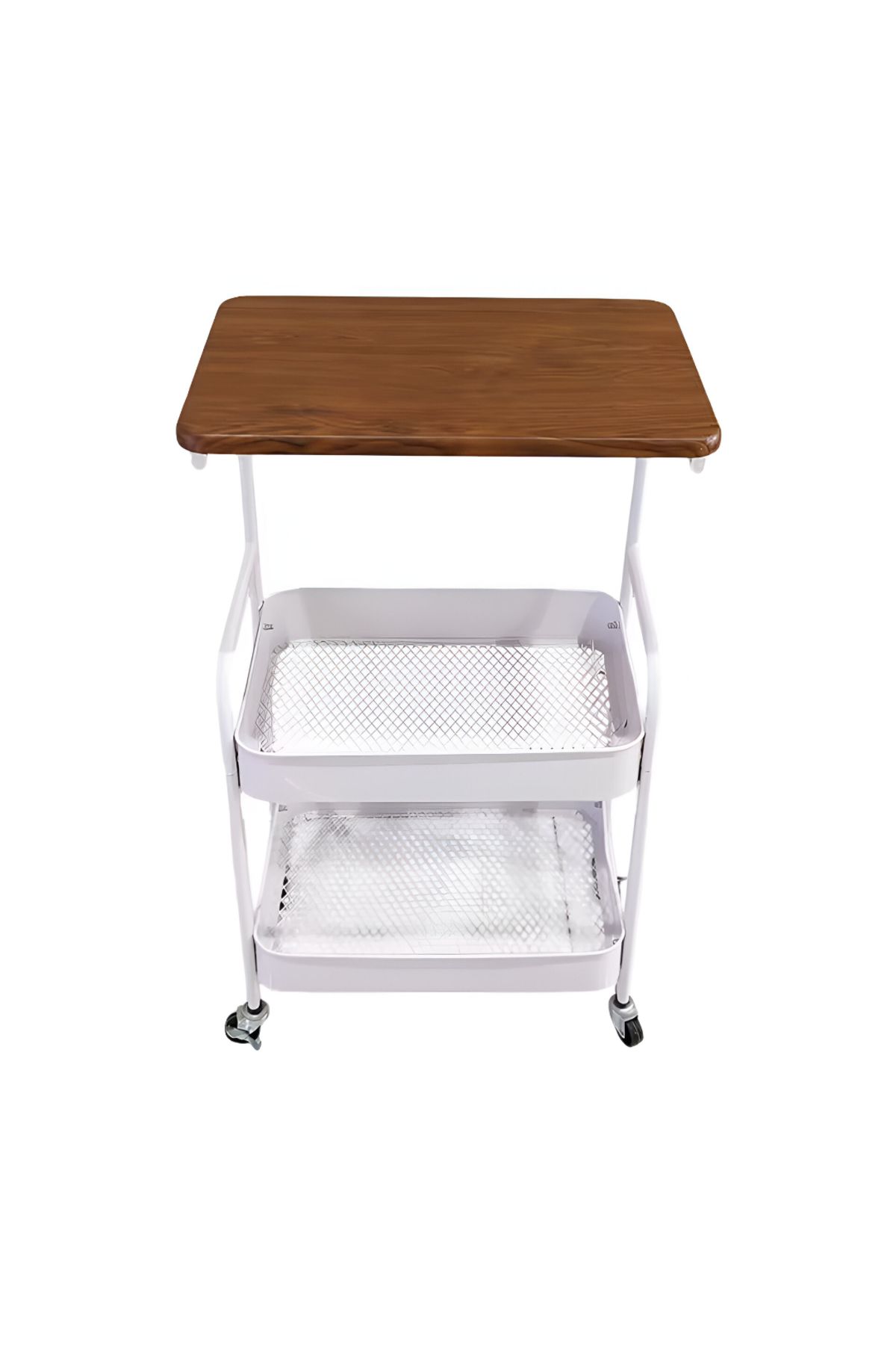 rexa-Multi-Layer Storage Shelf Trolley with Table Board – Rolling Cart for Living Room Use 3