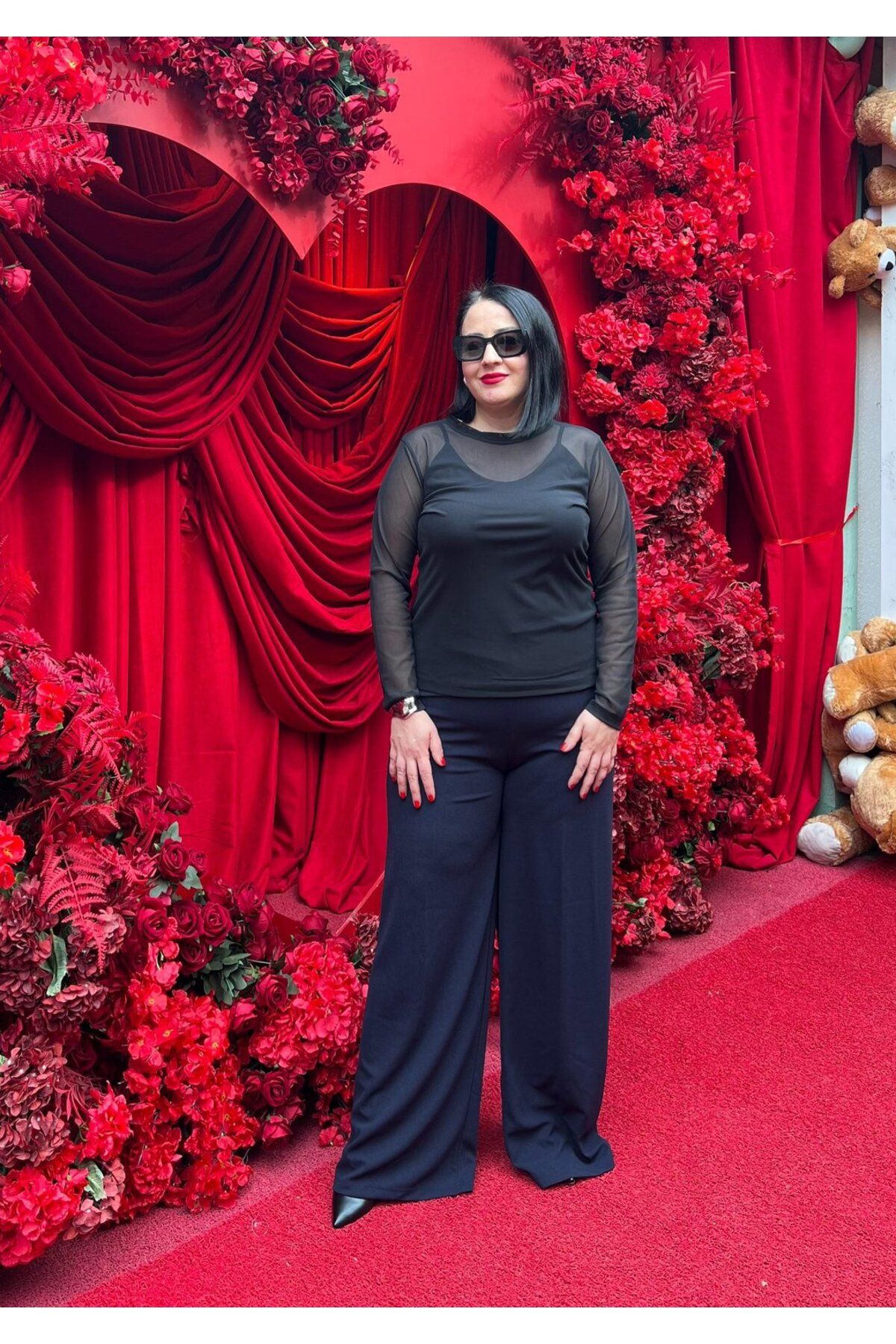 Vio Moda Büyük Beden Palazzo Krep Pantolon