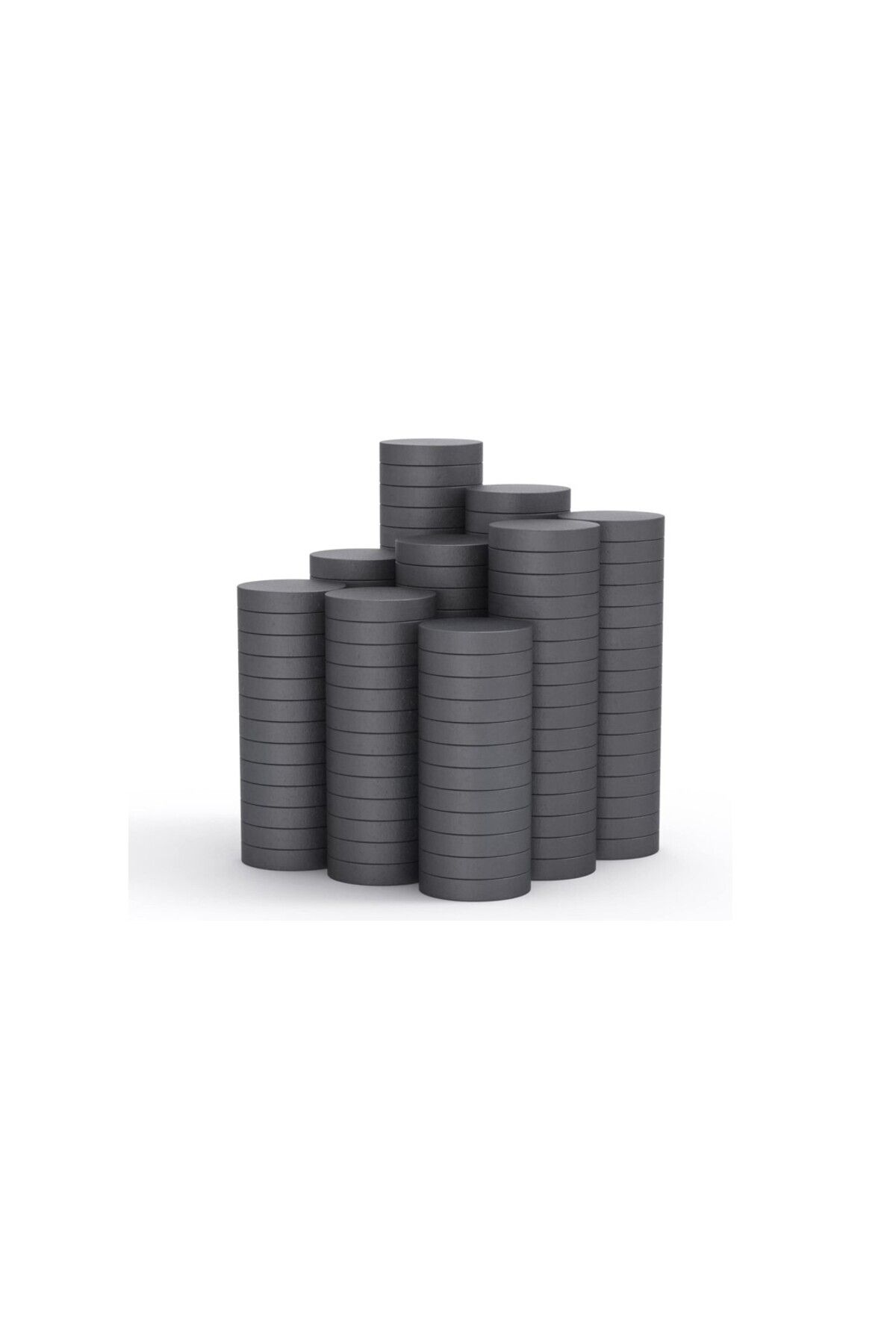 Elioure 10x3 mm yuvarlak ferrit mıknatıs seti, çok amaçlı kullanımlar için 1000 adet
