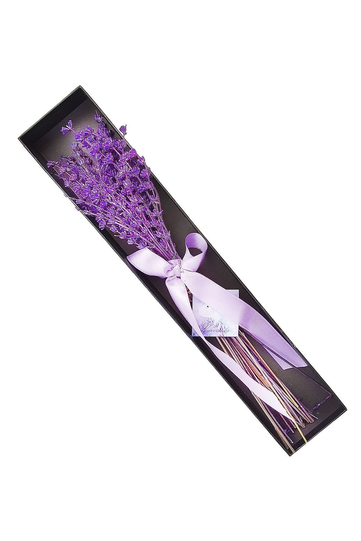 Elioure Lavanta Kutusu Mor Kuru Çiçek, Kokulu, Dekoratif, Doğal, Hediyelik, 20-25 cm